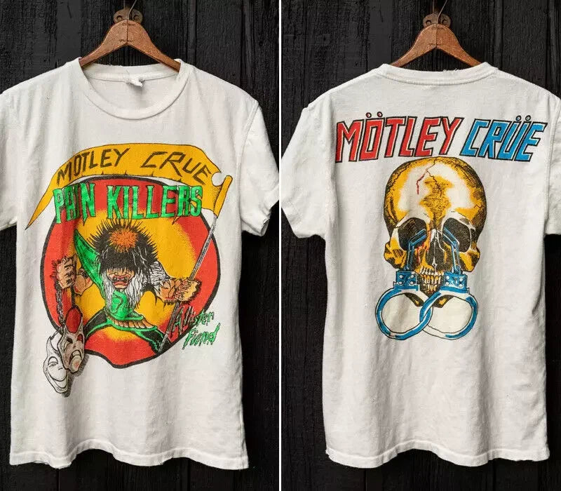 Motley Cre Pain Killers 2 side 90s Reprint T shirt Unisex T-shirt, Sweatshirt, Hoodie, Long Sleeve Tee - T-Shirt, Sweatshirt, Hoodie