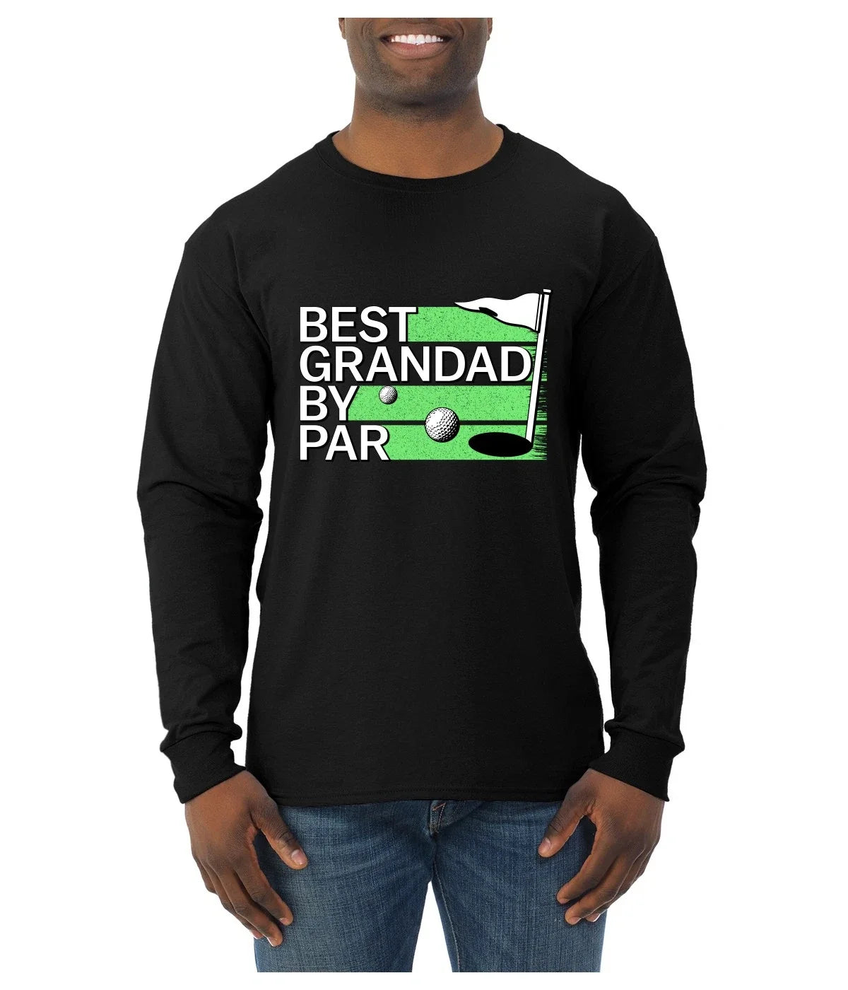 Best Grandad By Par Funny Sports Golf Dad Joke Mens Long Sleeve Shirt Unisex T-shirt, Sweatshirt, Hoodie, Long Sleeve Tee - T-Shirt, Sweatshirt, Hoodie