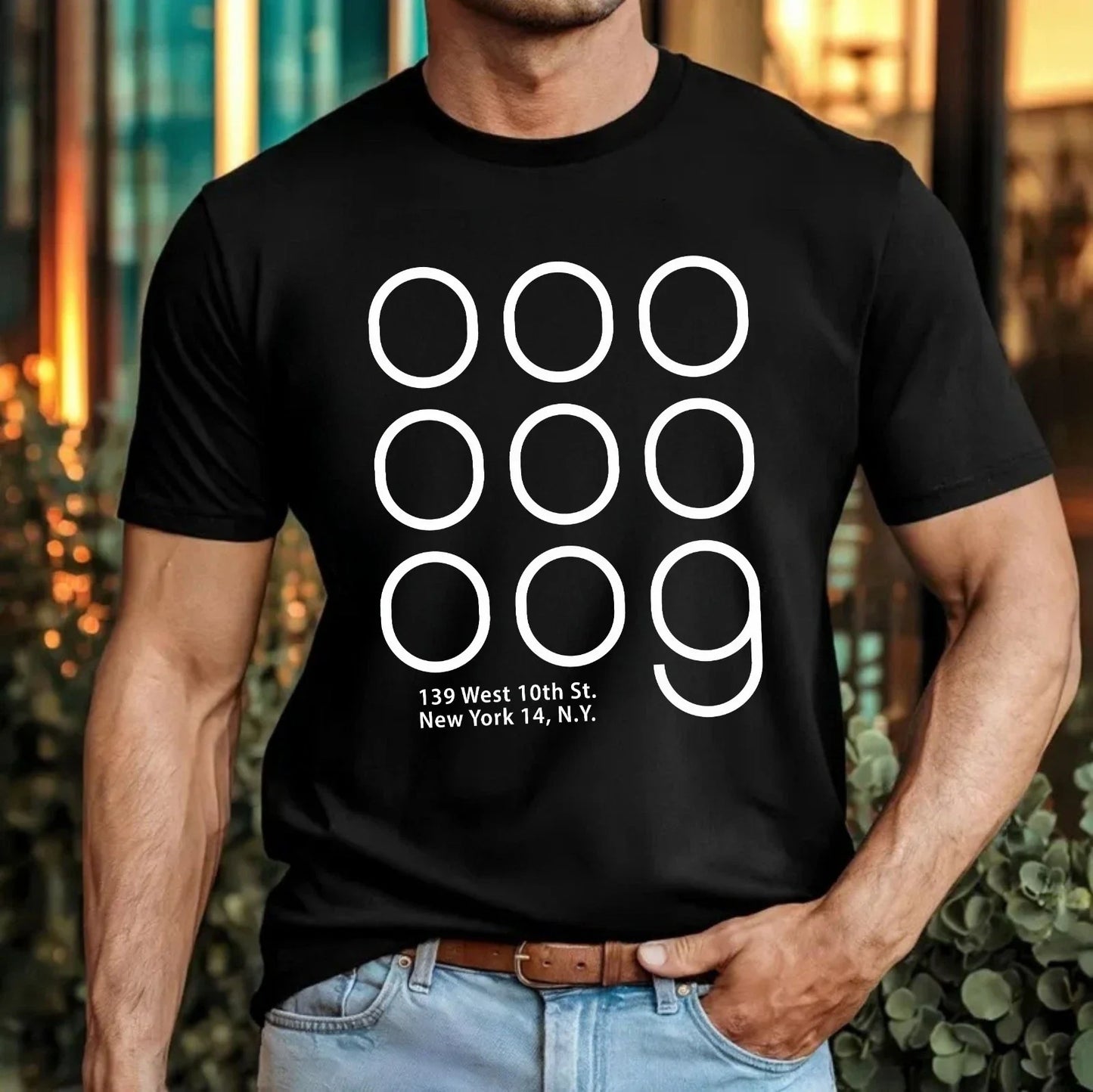 Ninth Circle 009 T-Shirt 139 West 10th St Vintage New York Minimal Retro Top Unisex T-shirt, Sweatshirt, Hoodie, Long Sleeve Tee - T-Shirt, Sweatshirt, Hoodie