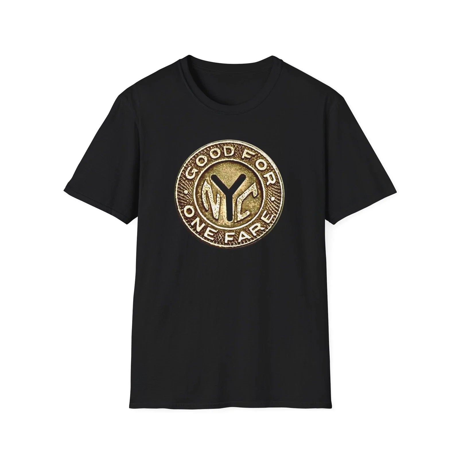 NYC Tribute Subway Token Nostalgia Softstyle T-Shirt Unisex T-shirt, Sweatshirt, Hoodie, Long Sleeve Tee - T-Shirt, Sweatshirt, Hoodie