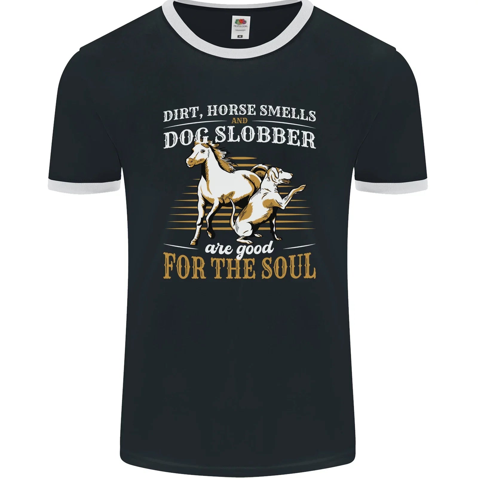 Dog & Horse Funny Quote Mens Ringer T-Shirt FotL Unisex T-shirt, Sweatshirt, Hoodie, Long Sleeve Tee - T-Shirt, Sweatshirt, Hoodie