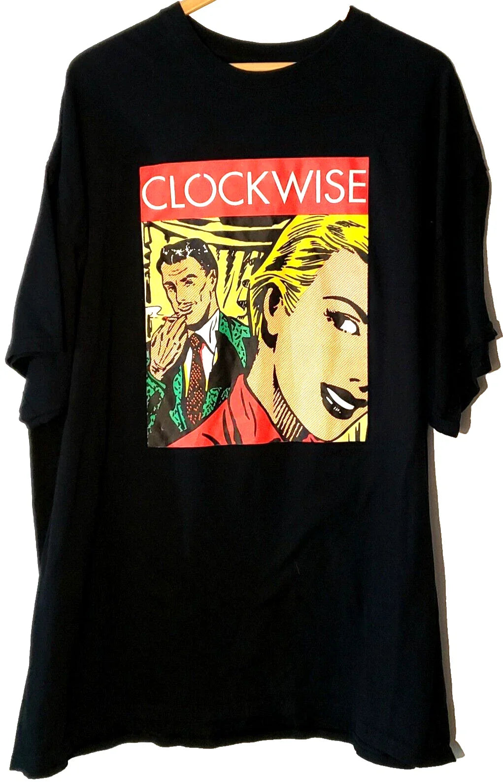Clockwise Pop Art Retro Style Graphic T-Shirt - Not Worn Gildan Heavy Cotton 2XL Unisex T-shirt, Sweatshirt, Hoodie, Long Sleeve Tee - T-Shirt, Sweatshirt, Hoodie
