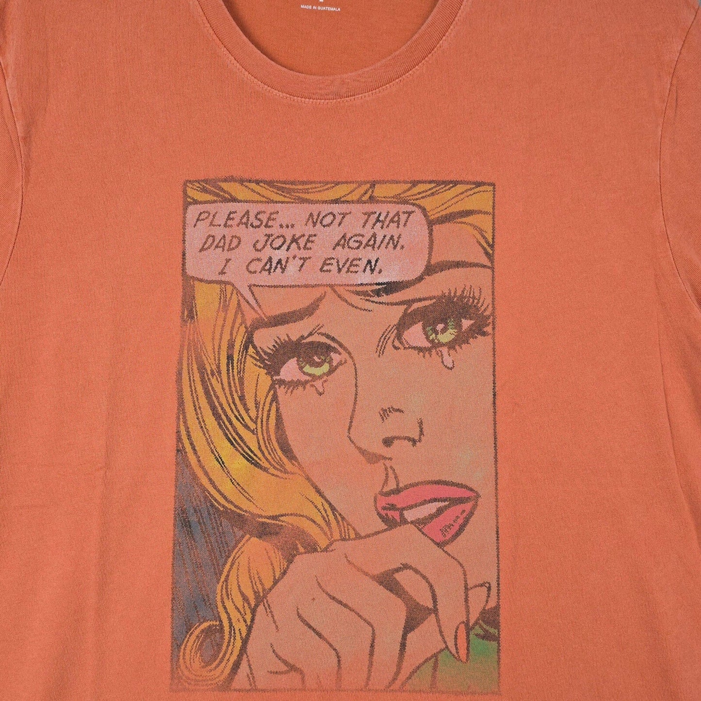 Lucky Brand Mens Shirt Large Orange Comic Dad Joke Casual Funny Cartoon Girl NWT Unisex T-shirt, Sweatshirt, Hoodie, Long Sleeve Tee - T-Shirt, Sweatshirt, Hoodie