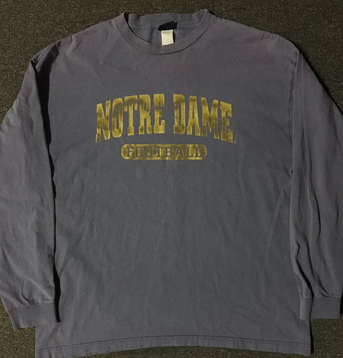 Vtg 90s Notre Dame Football Faded Shirt XL College Track Gym Grunge Sports USA Unisex T-shirt, Sweatshirt, Hoodie, Long Sleeve Tee - T-Shirt, Sweatshirt, Hoodie
