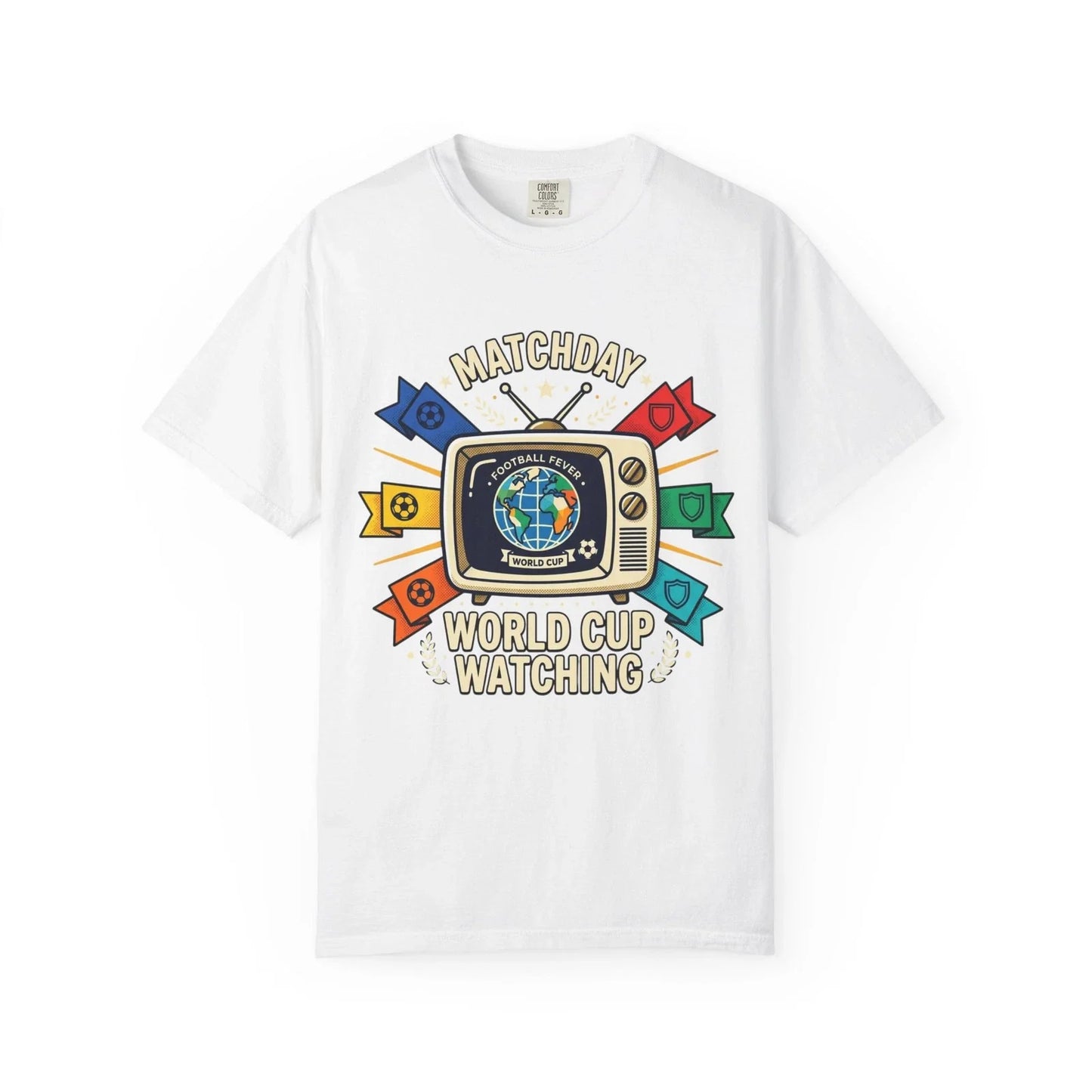 Matchday World Cup Watching T-shirt | Retro TV Soccer Design Unisex T-shirt, Sweatshirt, Hoodie, Long Sleeve Tee - T-Shirt, Sweatshirt, Hoodie