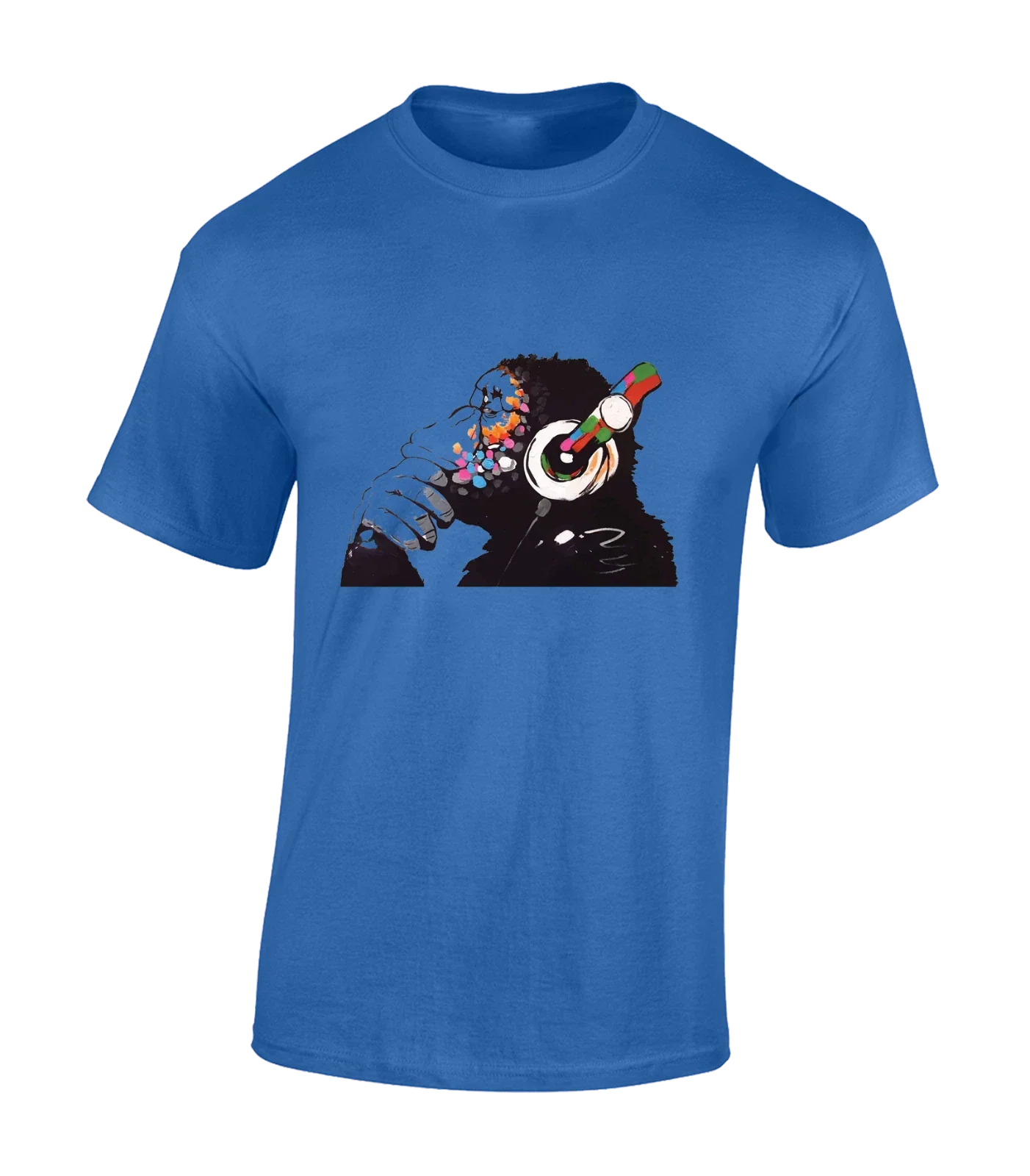 MONKEY DJ BANKSY MENS T SHIRT COOL GRAFFITI ART ANIMAL LOVER ARTIST FUNNY TOP Unisex T-shirt, Sweatshirt, Hoodie, Long Sleeve Tee - T-Shirt, Sweatshirt, Hoodie