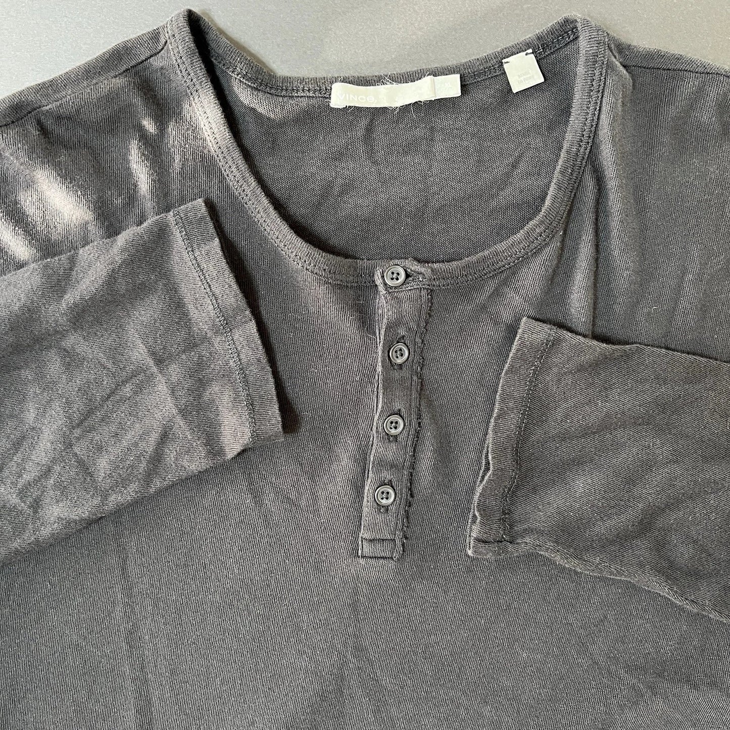 Vince Henley Long Sleeve Shirt Mens XL Black Designer Minimalist Luxury Preppy Unisex T-shirt, Sweatshirt, Hoodie, Long Sleeve Tee - T-Shirt, Sweatshirt, Hoodie