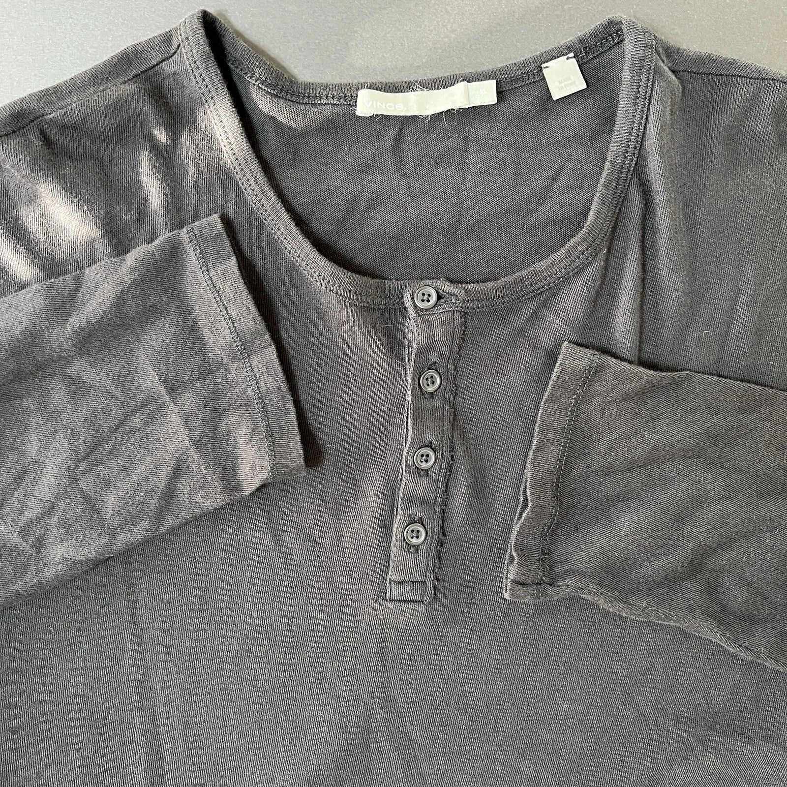 Vince Henley Long Sleeve Shirt Mens XL Black Designer Minimalist Luxury Preppy Unisex T-shirt, Sweatshirt, Hoodie, Long Sleeve Tee - T-Shirt, Sweatshirt, Hoodie