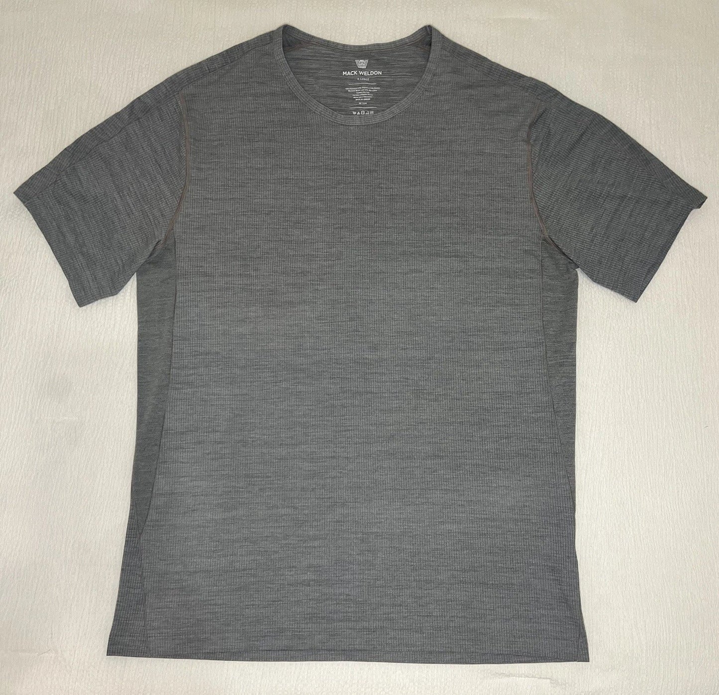 Mack Weldon For Daily Wear Shirt Performance Stretch Men's XL Gray Textured Unisex T-shirt, Sweatshirt, Hoodie, Long Sleeve Tee - T-Shirt, Sweatshirt, Hoodie