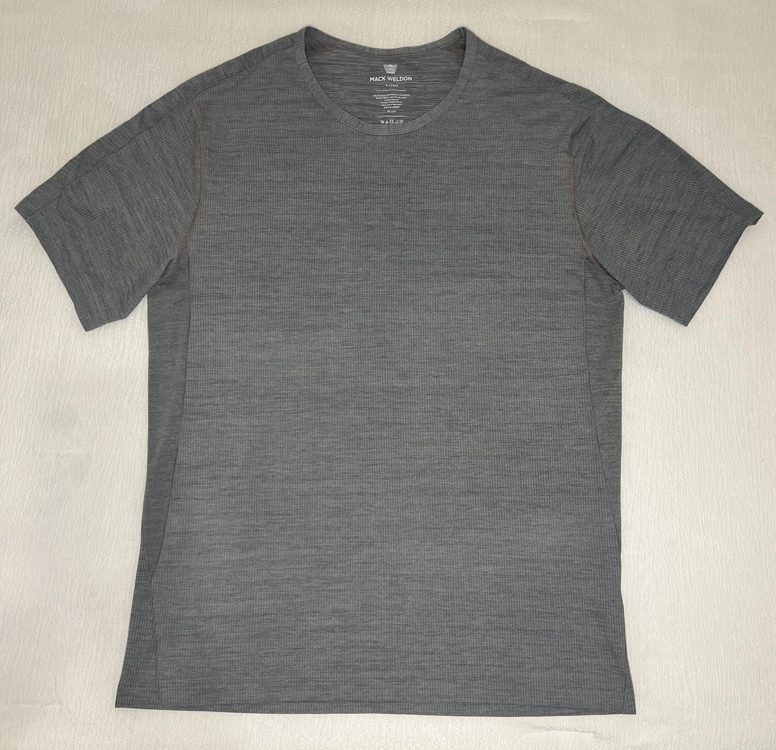Mack Weldon For Daily Wear Shirt Performance Stretch Men's XL Gray Textured Unisex T-shirt, Sweatshirt, Hoodie, Long Sleeve Tee - T-Shirt, Sweatshirt, Hoodie