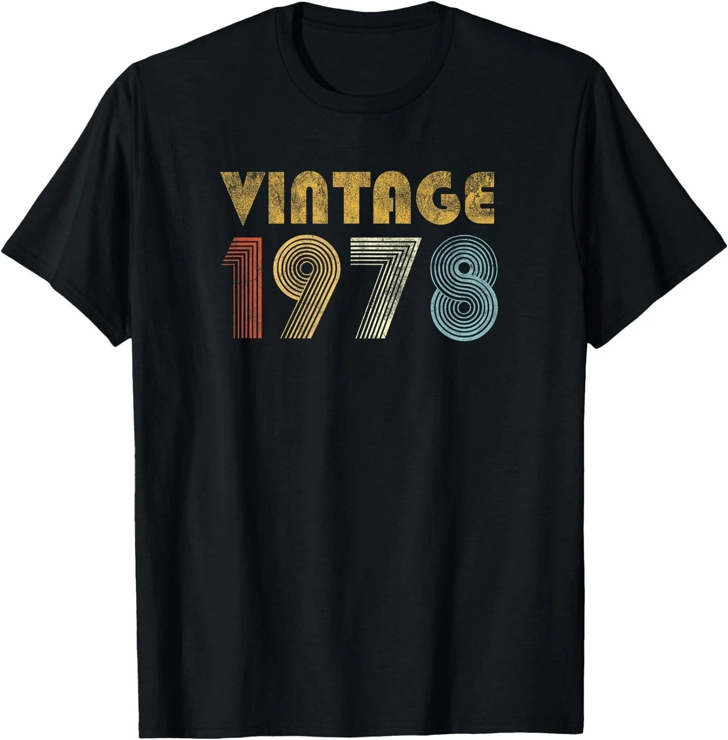 Vintage 1978 70s Retro T-Shirt 48th Birthday Gift Men Women T-Shirt Unisex T-shirt, Sweatshirt, Hoodie, Long Sleeve Tee - T-Shirt, Sweatshirt, Hoodie