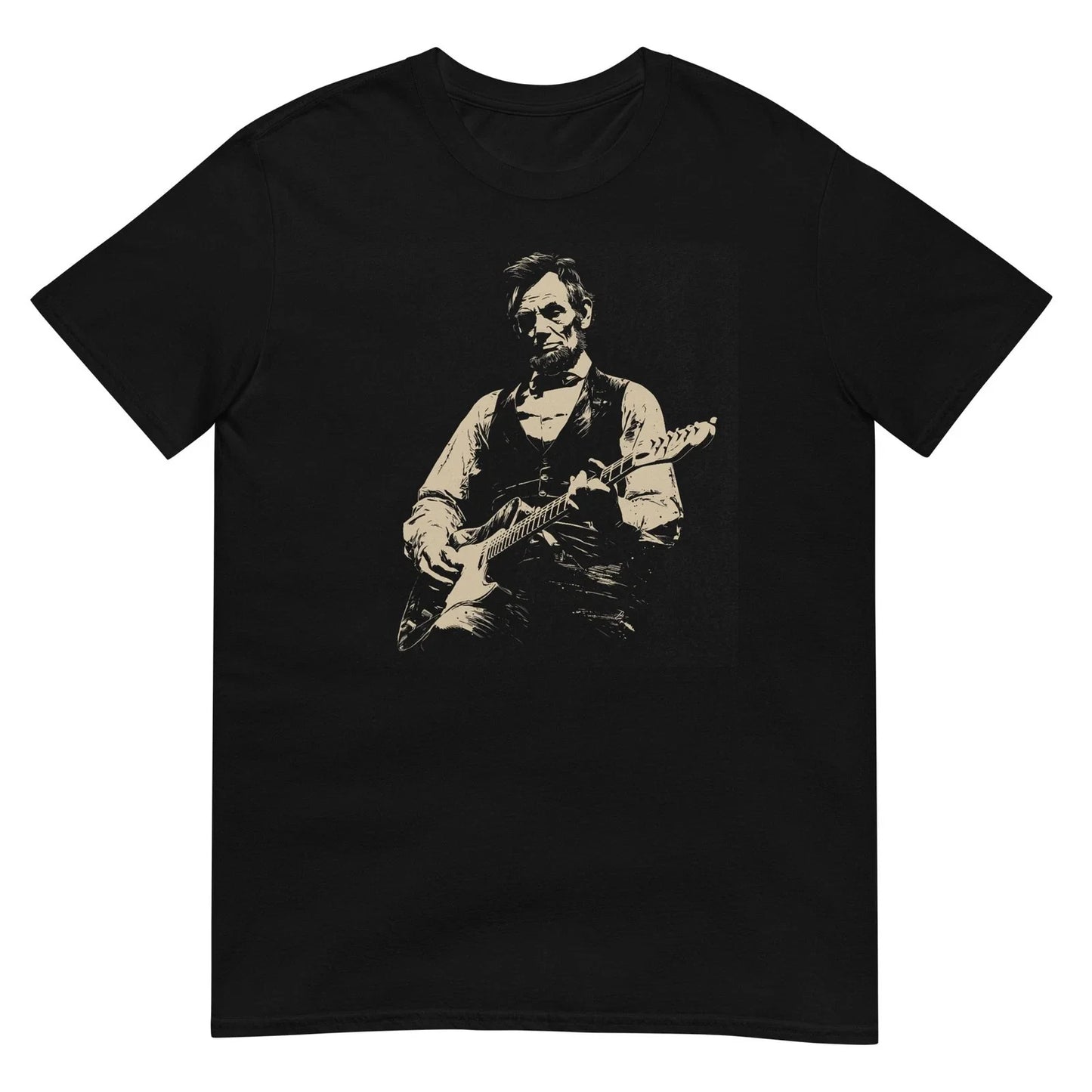 Abraham Lincoln Abe Lincoln Playing Guitar Retro Vintage T-Shirt Unisex T-shirt, Sweatshirt, Hoodie, Long Sleeve Tee - T-Shirt, Sweatshirt, Hoodie