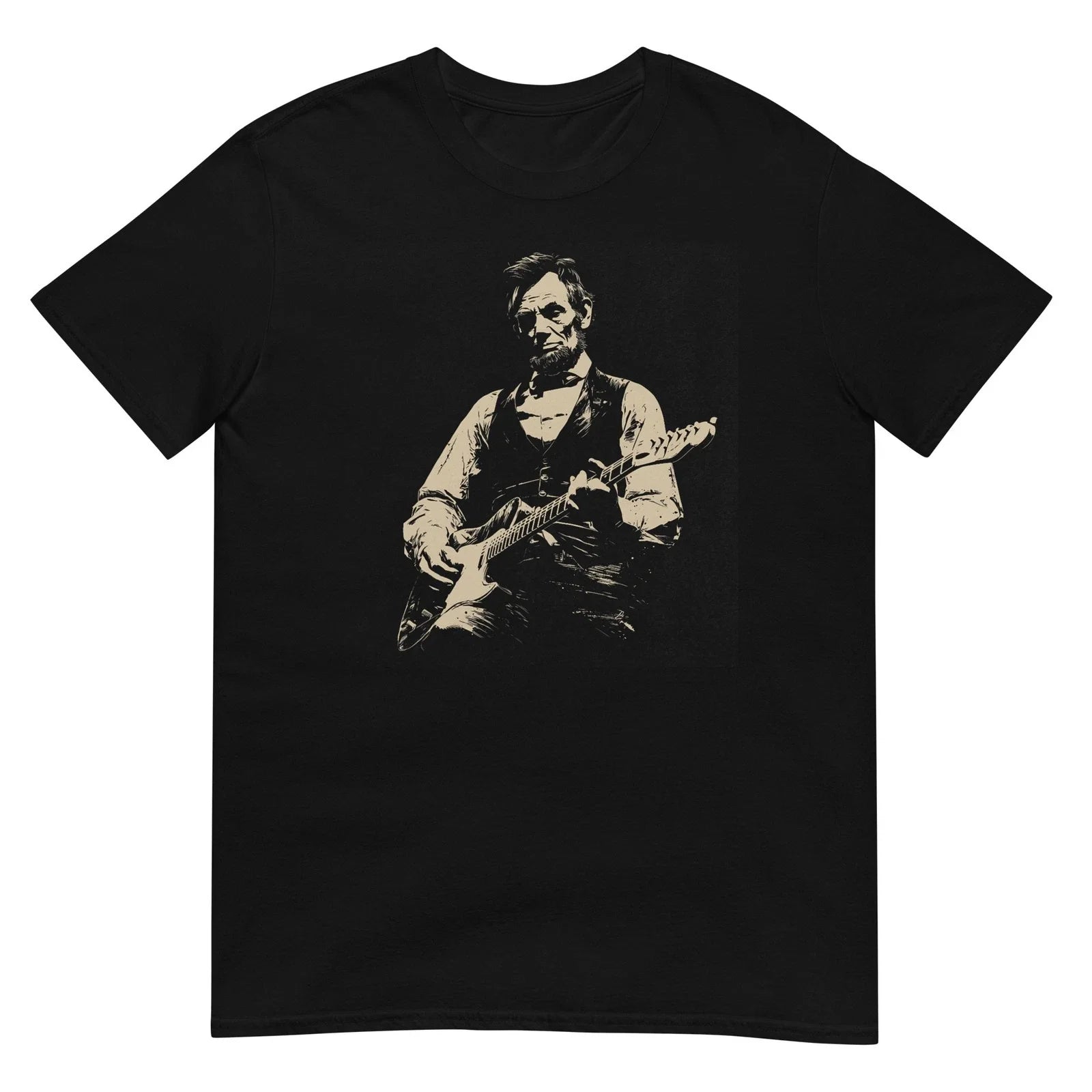 Abraham Lincoln Abe Lincoln Playing Guitar Retro Vintage T-Shirt Unisex T-shirt, Sweatshirt, Hoodie, Long Sleeve Tee - T-Shirt, Sweatshirt, Hoodie