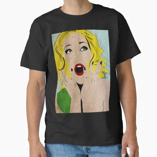 pop art comic girl Classic T-Shirt T-Shirt Made in US/AUS Size S-2XL Unisex T-shirt, Sweatshirt, Hoodie, Long Sleeve Tee - T-Shirt, Sweatshirt, Hoodie