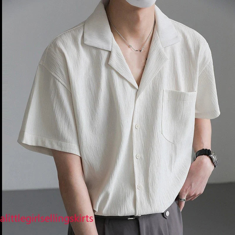 New Loose Casual Men's Summer Fashion Short Sleeve Blouses Street Tops Party Unisex T-shirt, Sweatshirt, Hoodie, Long Sleeve Tee - T-Shirt, Sweatshirt, Hoodie