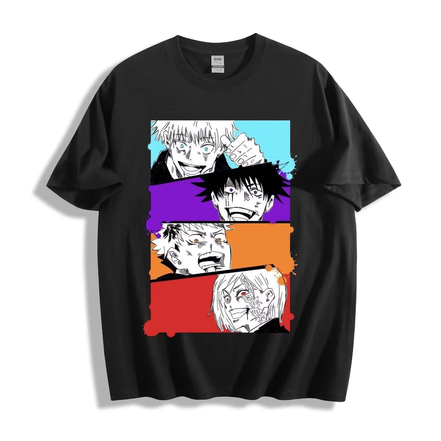 Jujutsu Kaisen Intense Panel Faces T-Shirt - Manga Collage Design Unisex Tee Unisex T-shirt, Sweatshirt, Hoodie, Long Sleeve Tee - T-Shirt, Sweatshirt, Hoodie