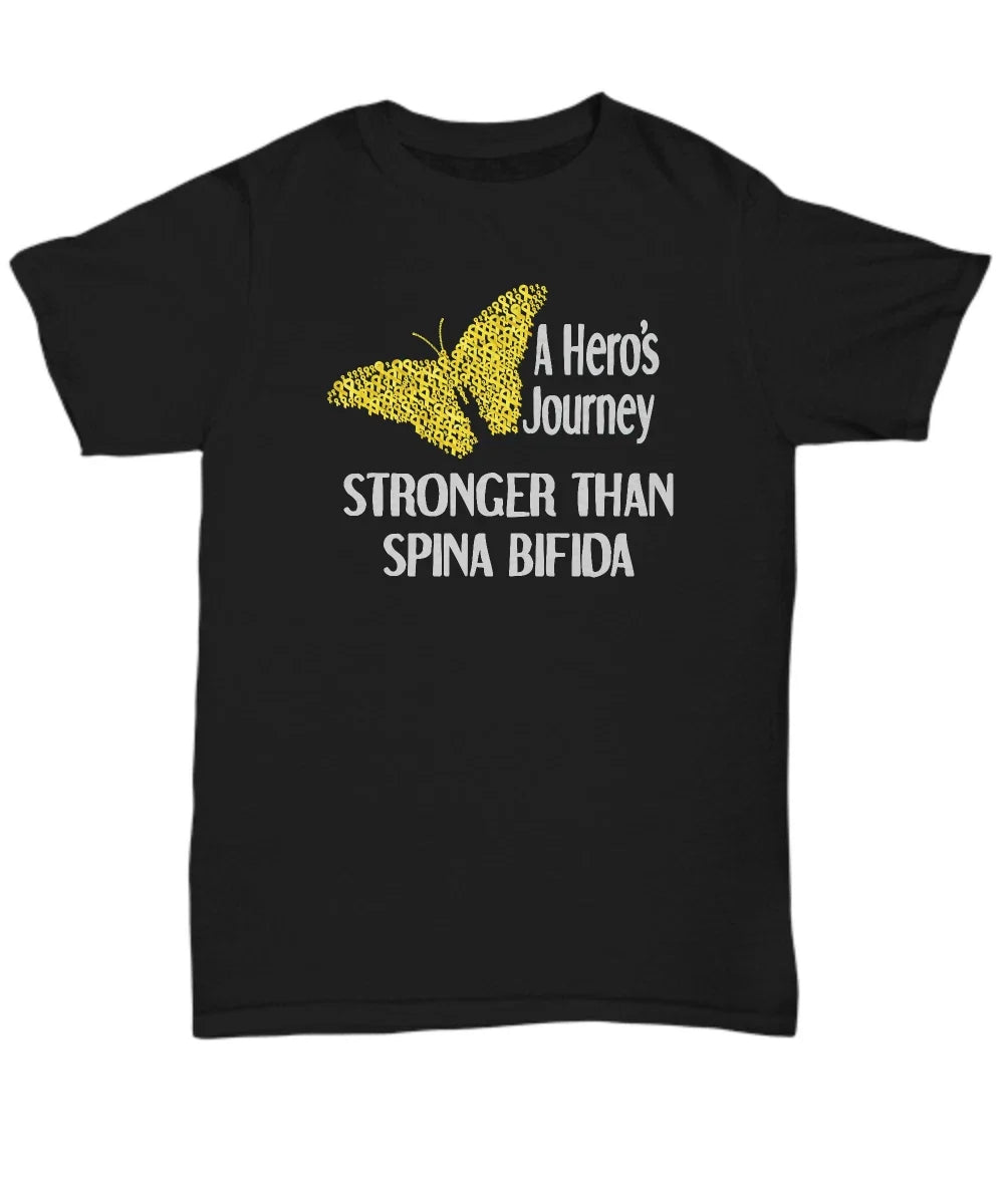 Spina Bifida Awareness Shirt Gift for Hero I Wear Yellow For a Survivor Unisex T-shirt, Sweatshirt, Hoodie, Long Sleeve Tee - T-Shirt, Sweatshirt, Hoodie