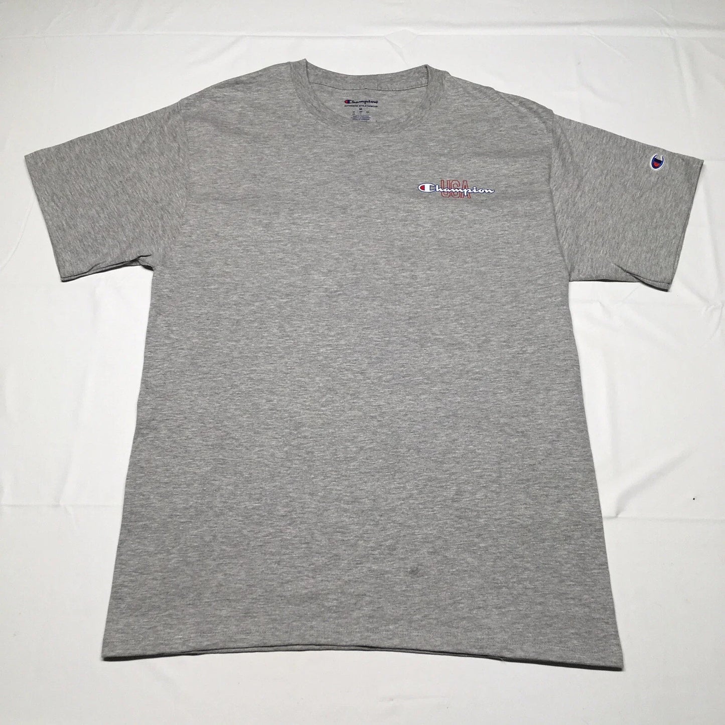 Champion Script Logo T-Shirt Mens Medium Gray Hip Hop Hipster Sportswear Y2K Unisex T-shirt, Sweatshirt, Hoodie, Long Sleeve Tee - T-Shirt, Sweatshirt, Hoodie