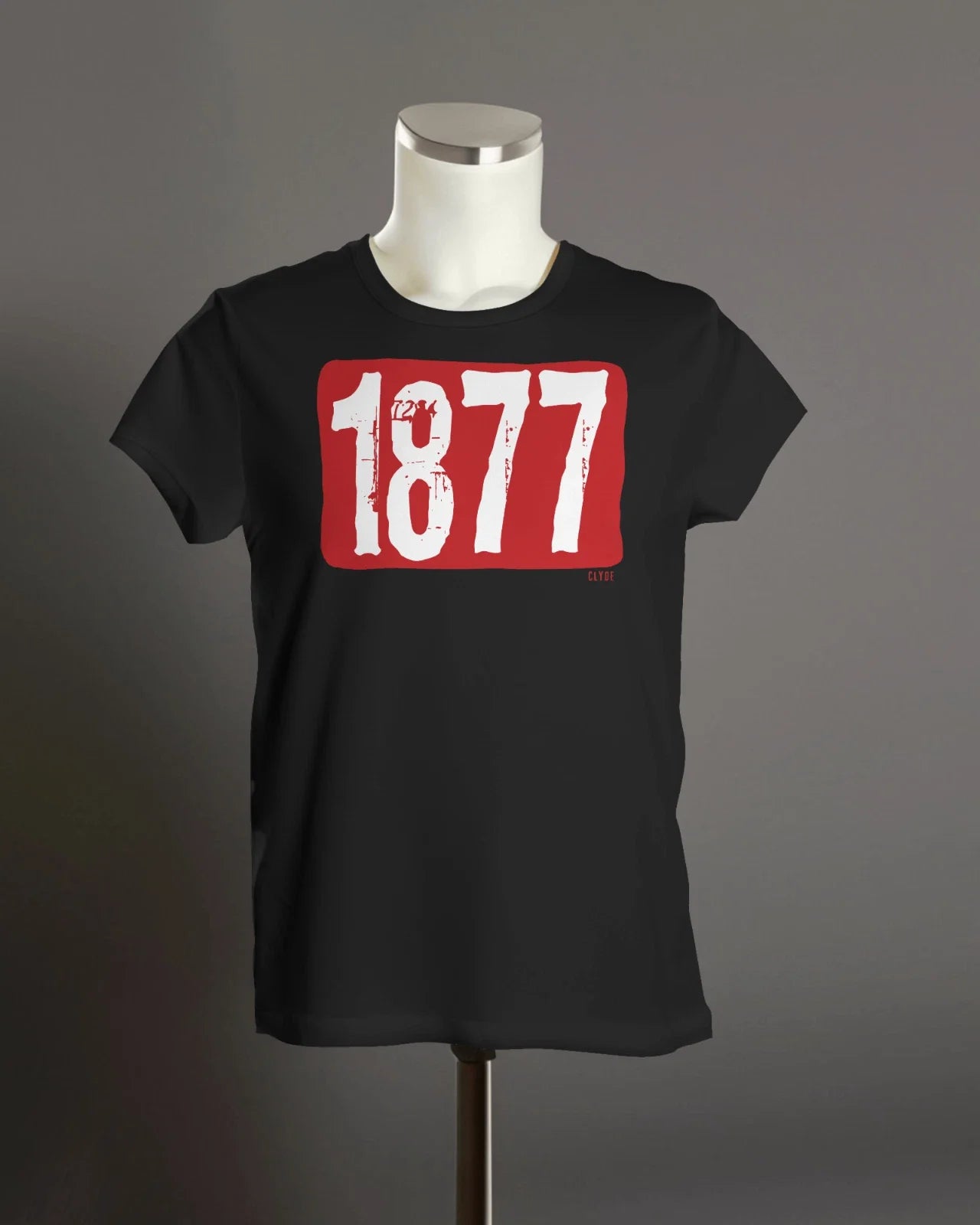 Clyde 1877 T Shirt | Founded Established | Organic Unisex | Grunge Unisex T-shirt, Sweatshirt, Hoodie, Long Sleeve Tee - T-Shirt, Sweatshirt, Hoodie