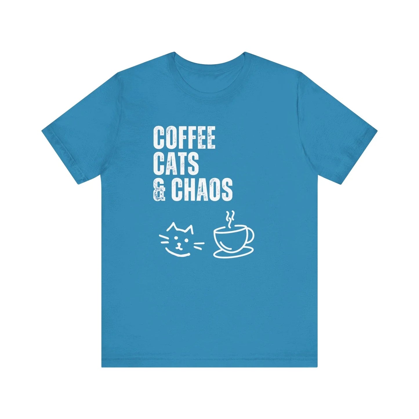 Coffee Cats & Chaos - Funny Cat Lover T-Shirt Unisex T-shirt, Sweatshirt, Hoodie, Long Sleeve Tee - T-Shirt, Sweatshirt, Hoodie