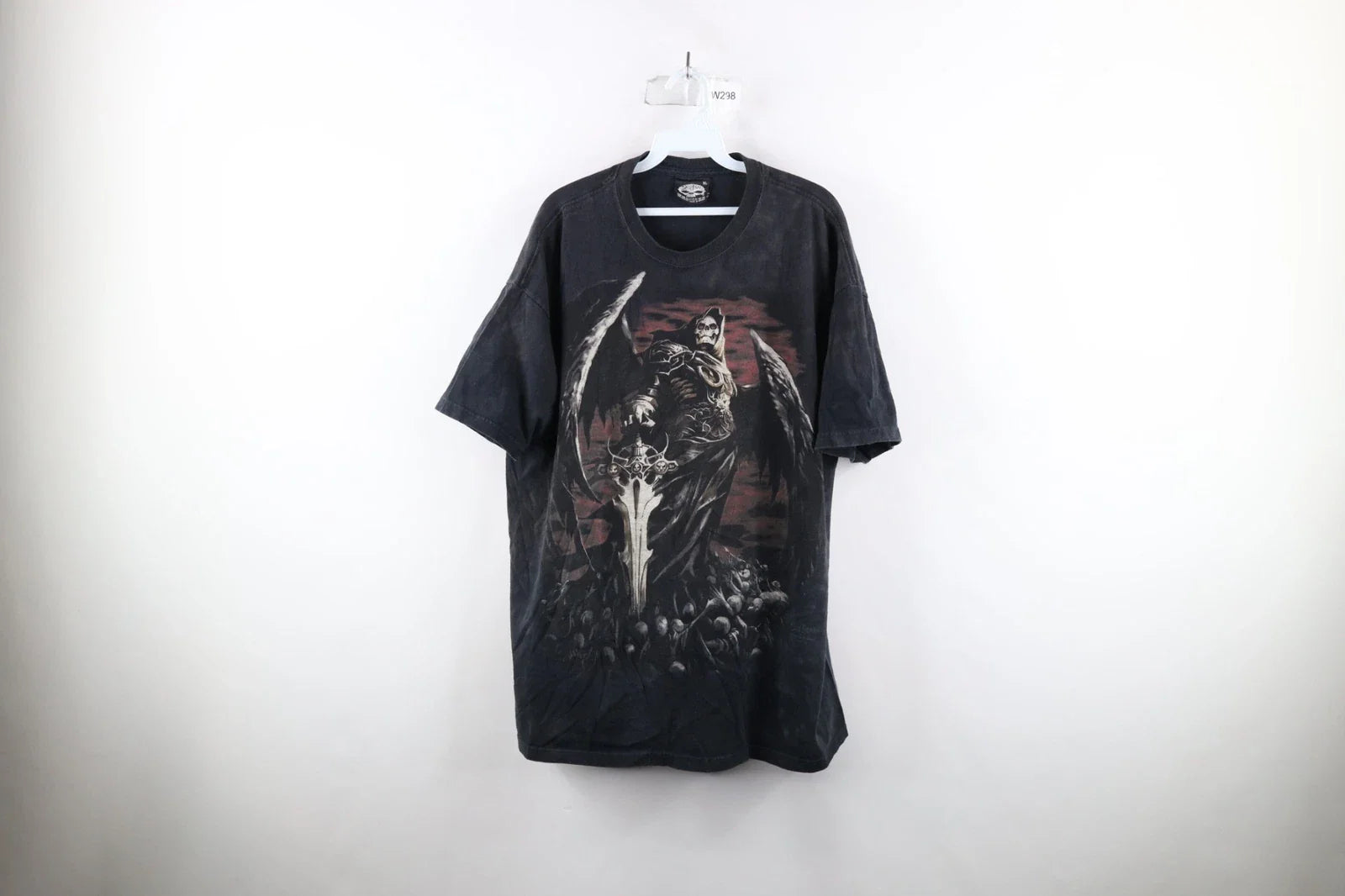 Vintage Y2K Streetwear Mens XL Faded Fantasy Grim Reaper Skull Angel T-Shirt Unisex T-shirt, Sweatshirt, Hoodie, Long Sleeve Tee - T-Shirt, Sweatshirt, Hoodie
