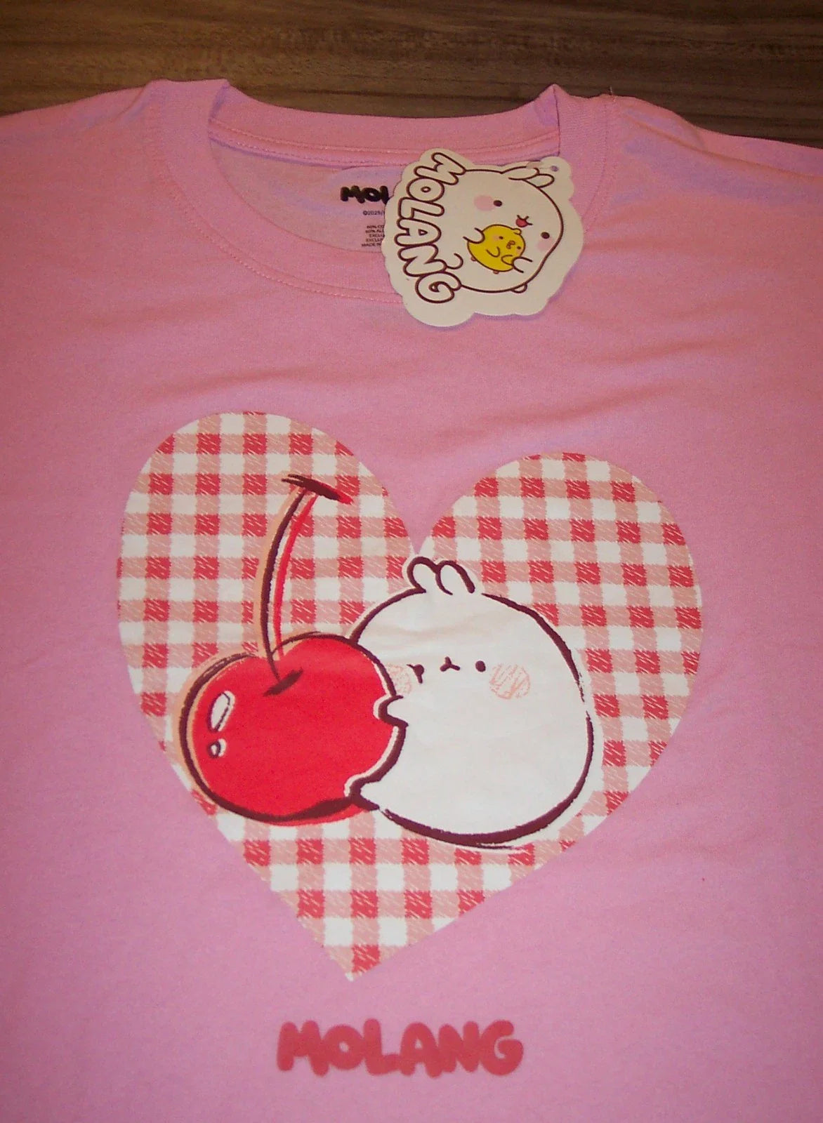 MOLANG Rabbit  with Cherry Heart T-Shirt MENS 2XL NEW w/ TAG Pink Kawaii Anime Unisex T-shirt, Sweatshirt, Hoodie, Long Sleeve Tee - T-Shirt, Sweatshirt, Hoodie