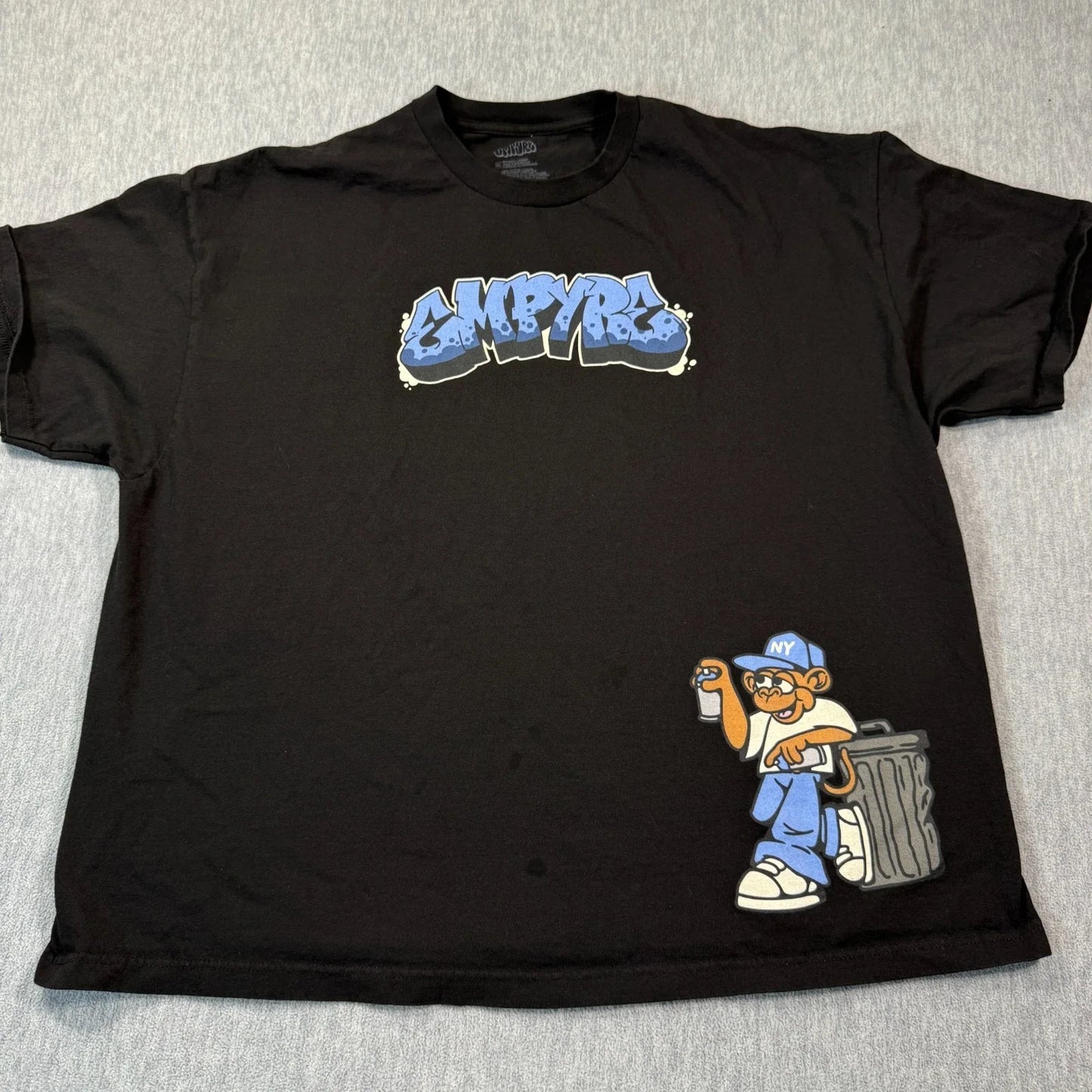 Empyre Shirt Unisex 3XL Black Graphic Tee Graffiti Monkey Skater Streetwear Unisex T-shirt, Sweatshirt, Hoodie, Long Sleeve Tee - T-Shirt, Sweatshirt, Hoodie