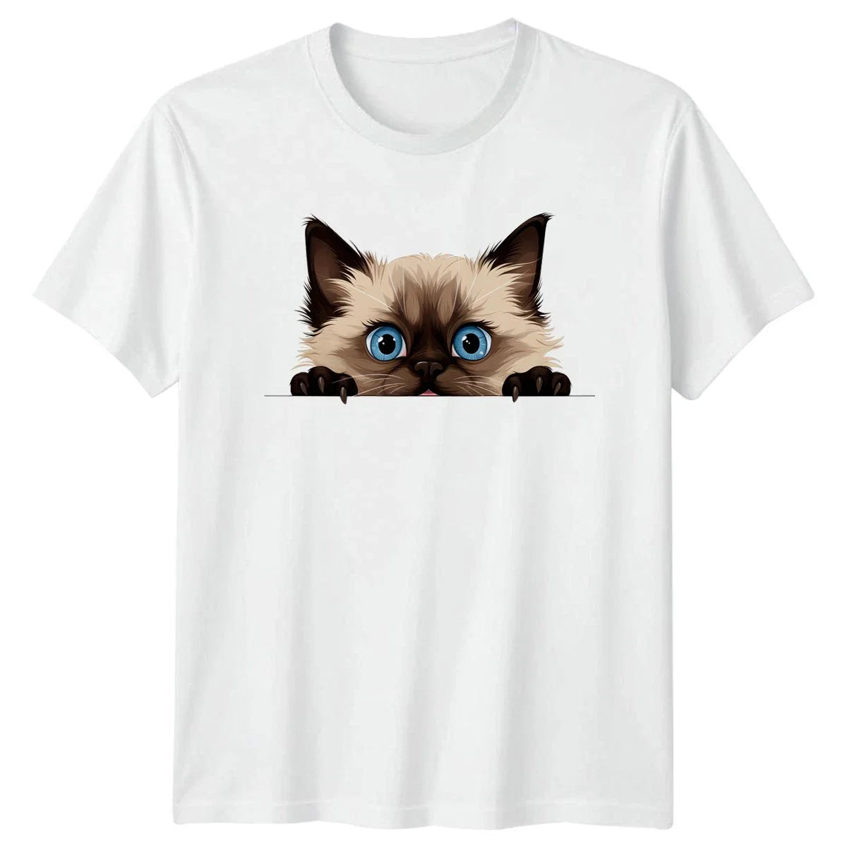 Adorable Peeking Cat With Big T-Shirt Cute Cat Gift For Him And Her Unisex T-shirt, Sweatshirt, Hoodie, Long Sleeve Tee - T-Shirt, Sweatshirt, Hoodie