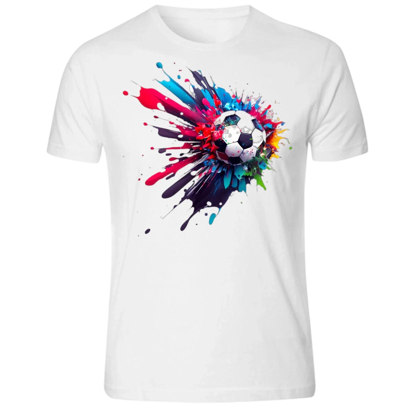 Splatter Soccerball Black and White Unisex T-Shirt Tee S -5XL Unisex T-shirt, Sweatshirt, Hoodie, Long Sleeve Tee - T-Shirt, Sweatshirt, Hoodie