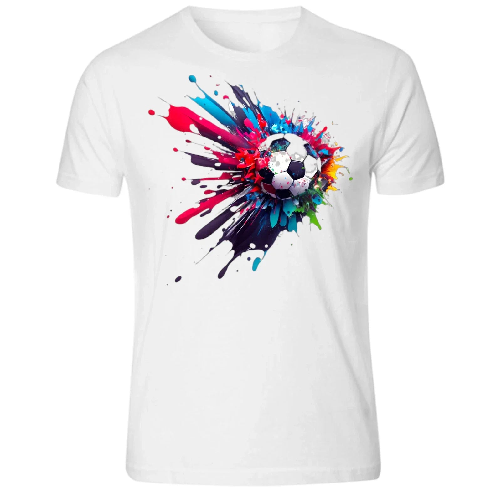Splatter Soccerball Black and White Unisex T-Shirt Tee S -5XL Unisex T-shirt, Sweatshirt, Hoodie, Long Sleeve Tee - T-Shirt, Sweatshirt, Hoodie