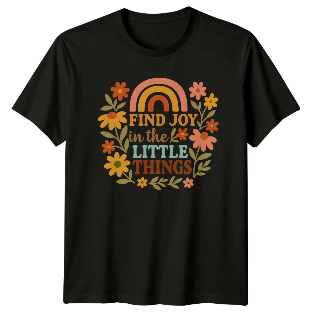 Find Joy In The Little Womens T-Shirt Boho Inspirational Unisex T-shirt, Sweatshirt, Hoodie, Long Sleeve Tee - T-Shirt, Sweatshirt, Hoodie