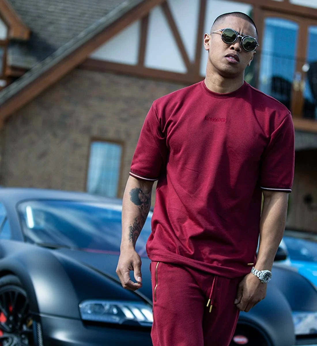Mens Burgundy Crew Neck T-Shirt Short Sleeve Casual Cotton Tee Slim Regular Fit Unisex T-shirt, Sweatshirt, Hoodie, Long Sleeve Tee - T-Shirt, Sweatshirt, Hoodie