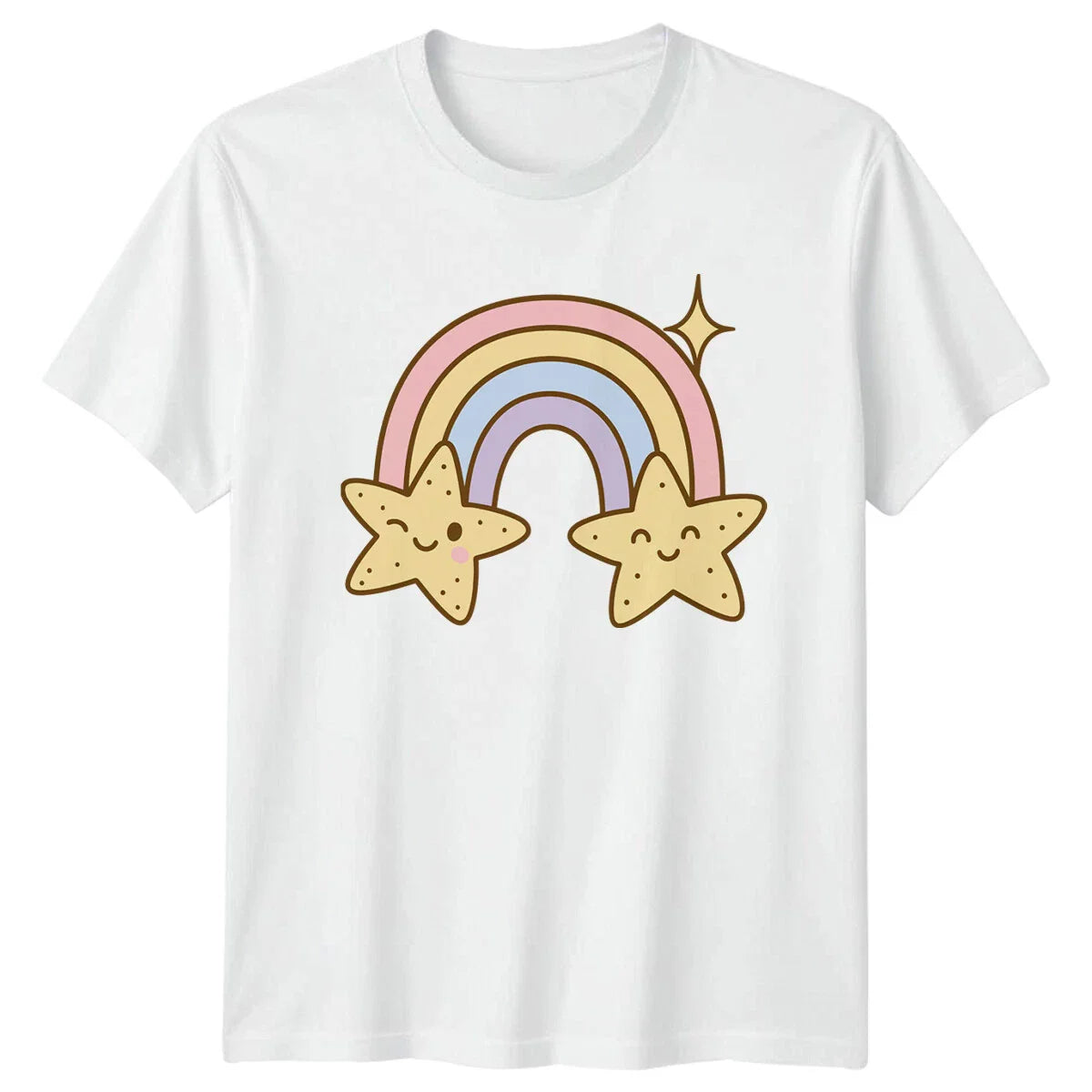 Pastel Rainbow Starfish Kawaii Mens T-Shirt Ladies Tee Graphic Top Unisex T-shirt, Sweatshirt, Hoodie, Long Sleeve Tee - T-Shirt, Sweatshirt, Hoodie