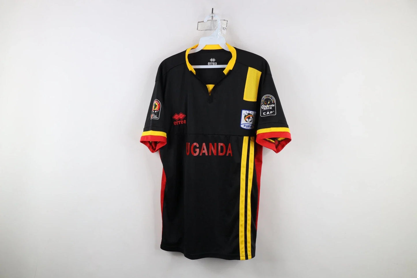 Vtg Y2K Mens Large Gabon 2017 CAF Uganda National Team Soccer Football Jersey Unisex T-shirt, Sweatshirt, Hoodie, Long Sleeve Tee - T-Shirt, Sweatshirt, Hoodie