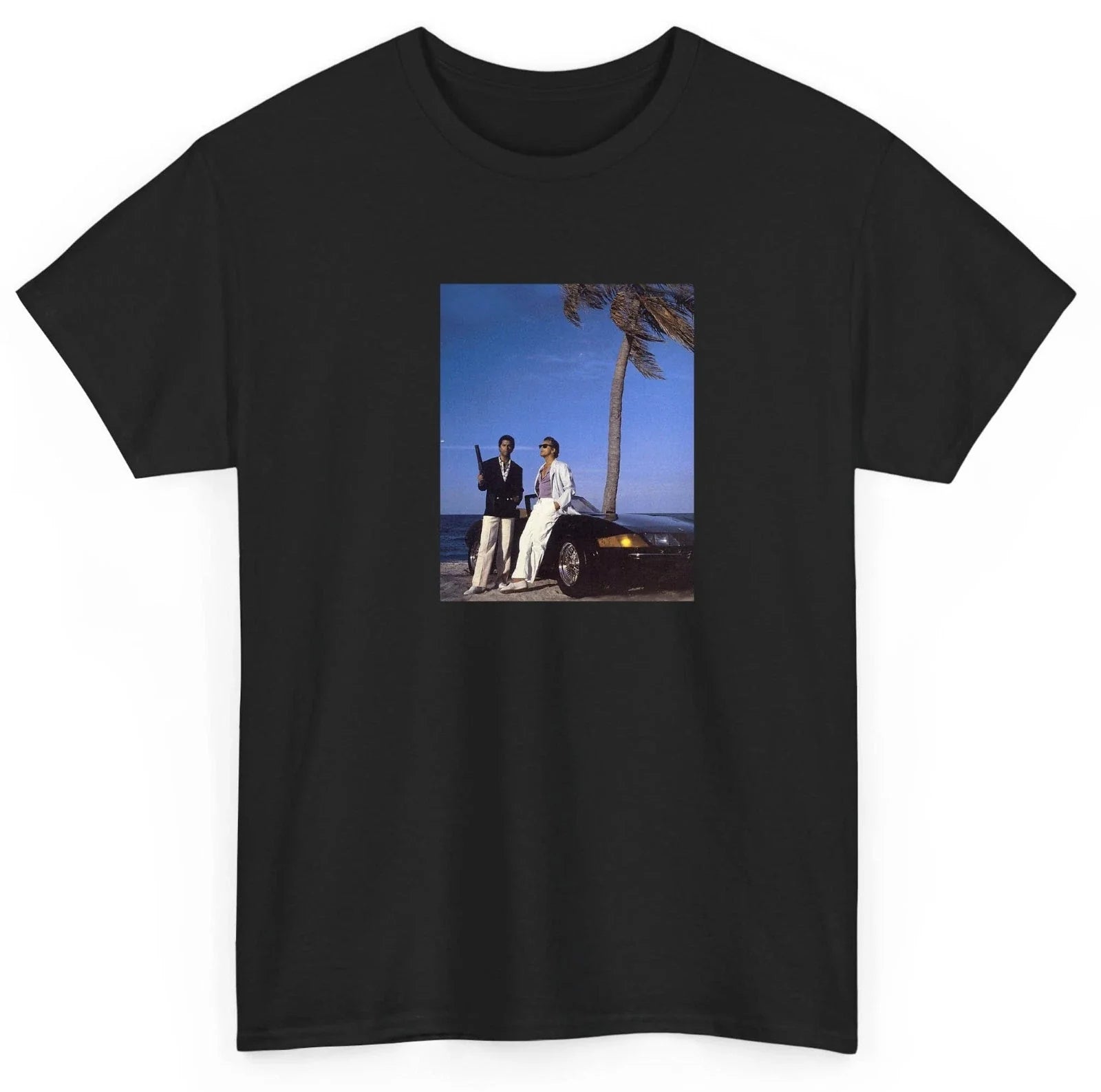 Miami Vice TV Show Movie Sonny Fashion Art T Shirt Short Sleeve Graphic Print Unisex T-shirt, Sweatshirt, Hoodie, Long Sleeve Tee - T-Shirt, Sweatshirt, Hoodie