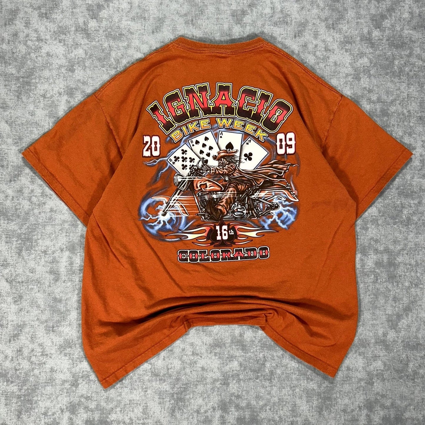 Y2K Delta Magnum Ignacio Bike Week 2009 grunge biker graphic tshirt mens XL Unisex T-shirt, Sweatshirt, Hoodie, Long Sleeve Tee - T-Shirt, Sweatshirt, Hoodie
