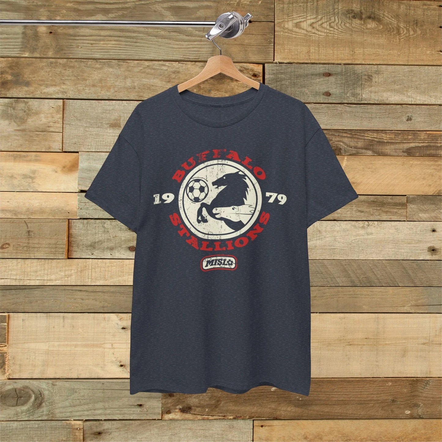 Buffalo Stallions 1979 MISL Vintage Soccer Premium Unisex T-Shirt - Bills Unisex T-shirt, Sweatshirt, Hoodie, Long Sleeve Tee - T-Shirt, Sweatshirt, Hoodie