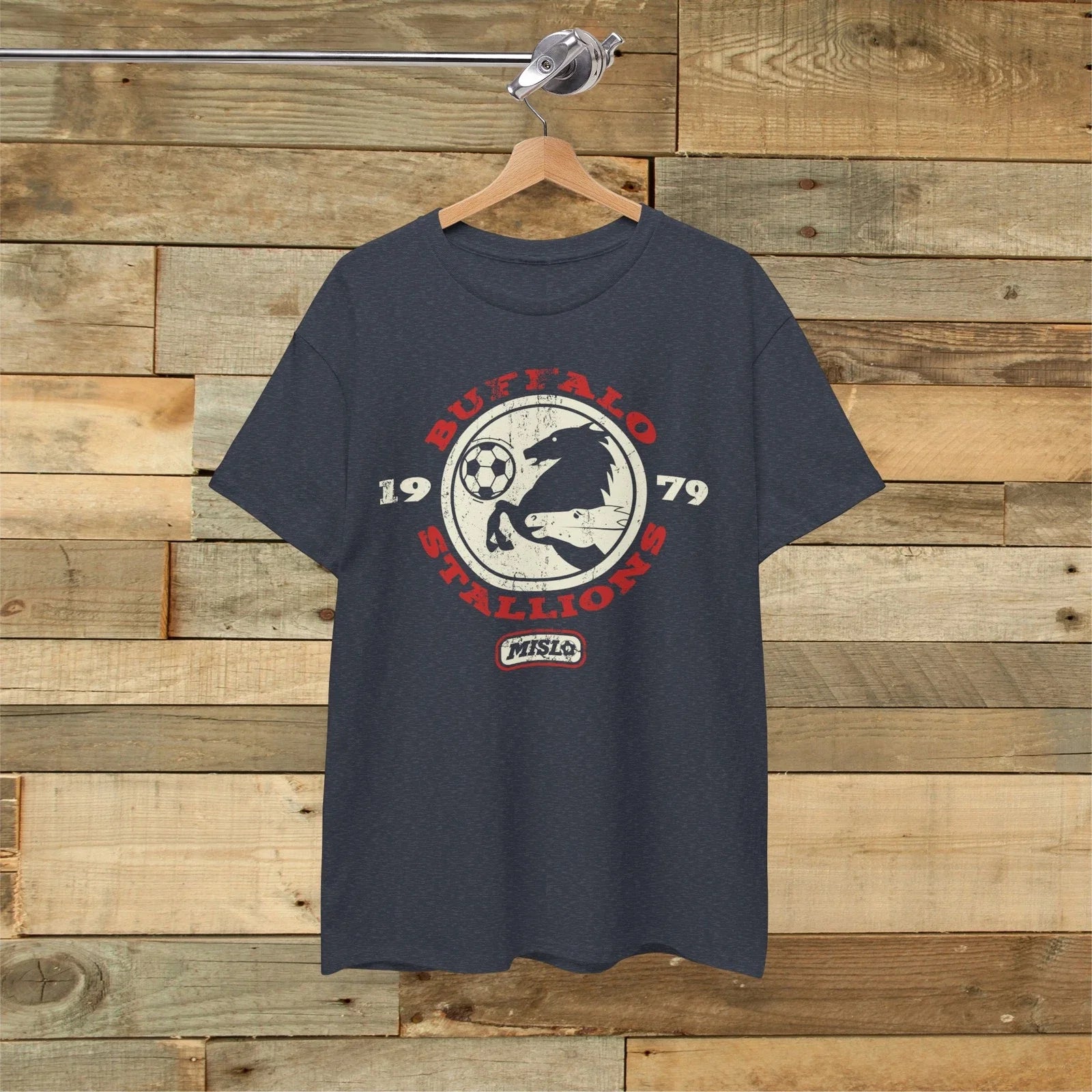 Buffalo Stallions 1979 MISL Vintage Soccer Premium Unisex T-Shirt - Bills Unisex T-shirt, Sweatshirt, Hoodie, Long Sleeve Tee - T-Shirt, Sweatshirt, Hoodie
