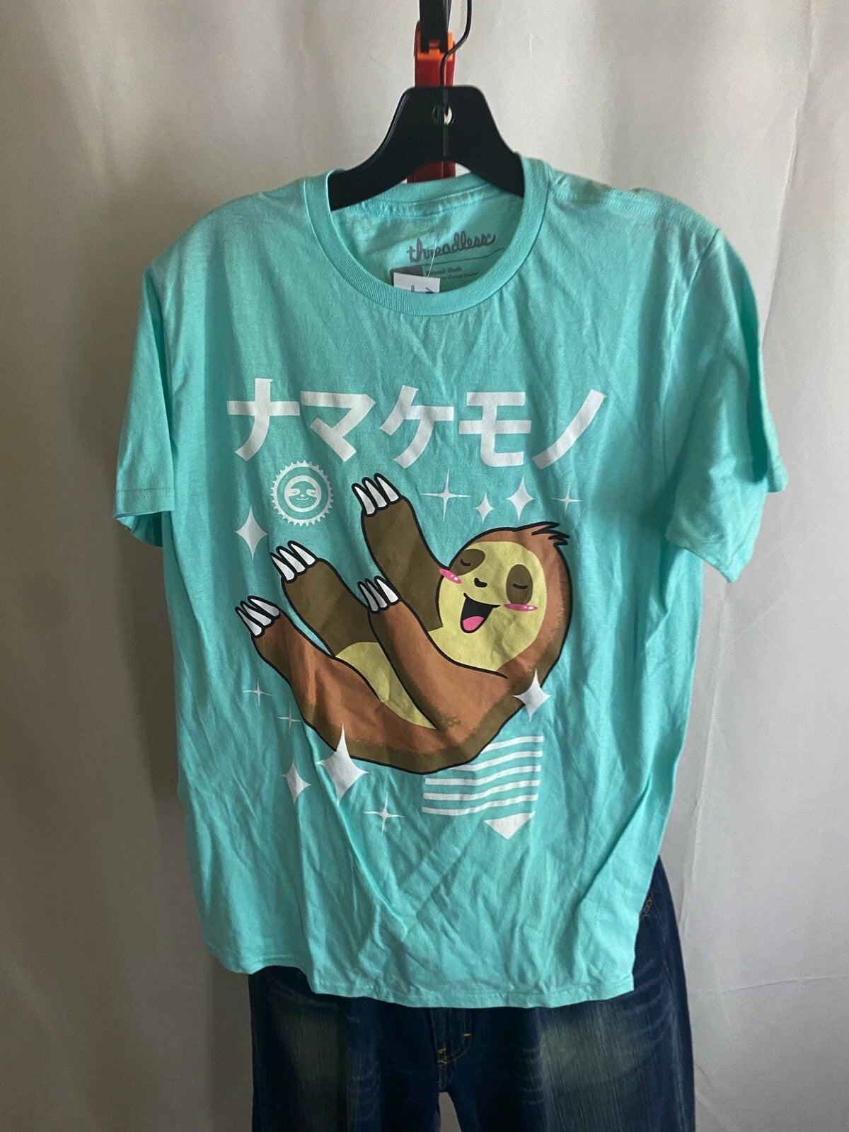 NWT Threadlist Kawaii Sloth TEE T SHIRT  Medium M Unisex T-shirt, Sweatshirt, Hoodie, Long Sleeve Tee - T-Shirt, Sweatshirt, Hoodie