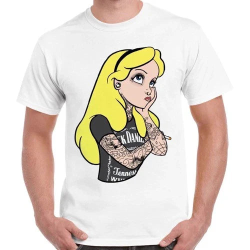 Alice Wonderland Full Sleeve Tattoo Punk Cool Gift Hipster Retro T Shirt 2488 Unisex T-shirt, Sweatshirt, Hoodie, Long Sleeve Tee - T-Shirt, Sweatshirt, Hoodie