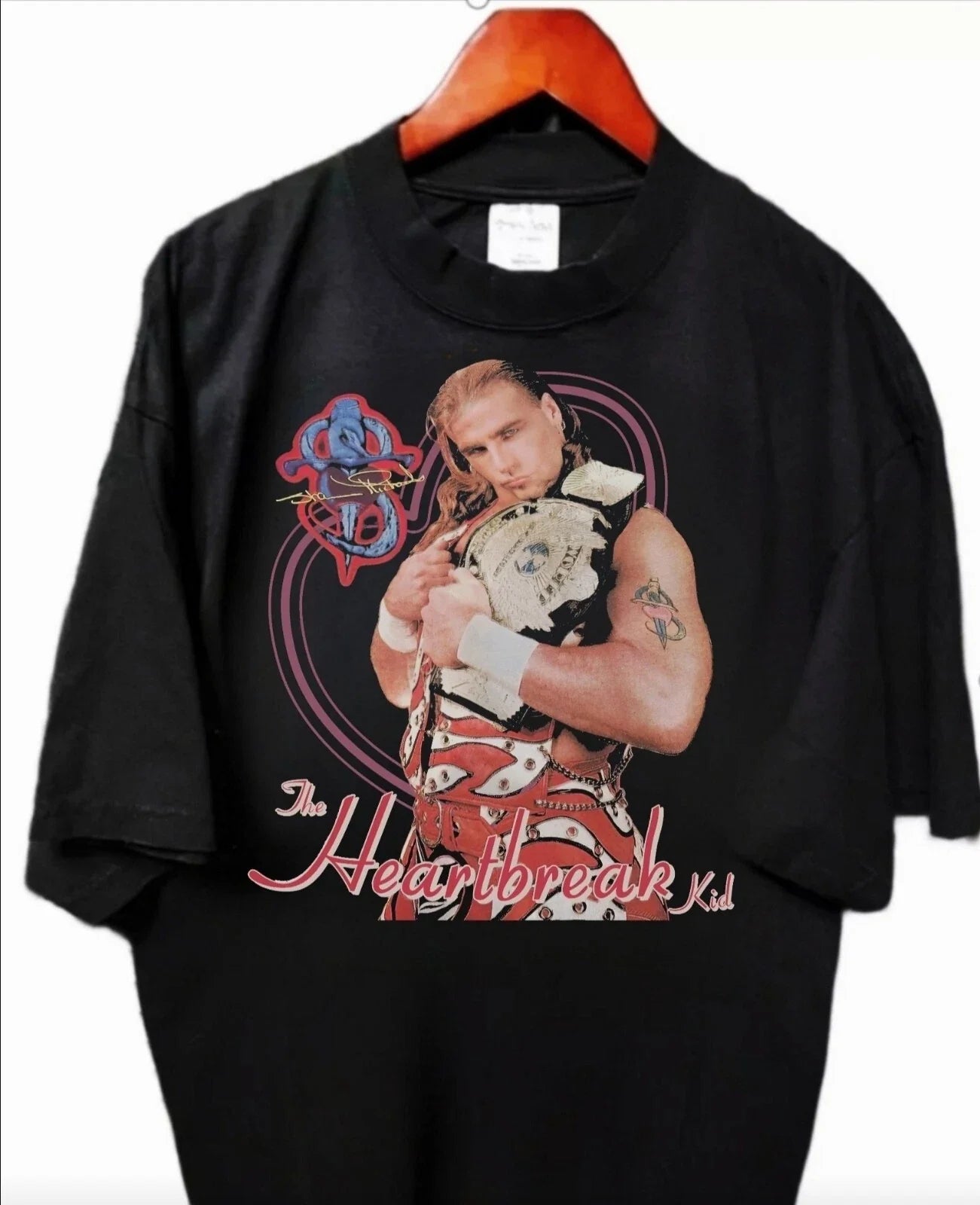 SHAWN MICHAELS HEARTBREAK KID ON SHAKA HEAVYWEIGHT GARMET DYED T SHIRT "MODERN" Unisex T-shirt, Sweatshirt, Hoodie, Long Sleeve Tee - T-Shirt, Sweatshirt, Hoodie