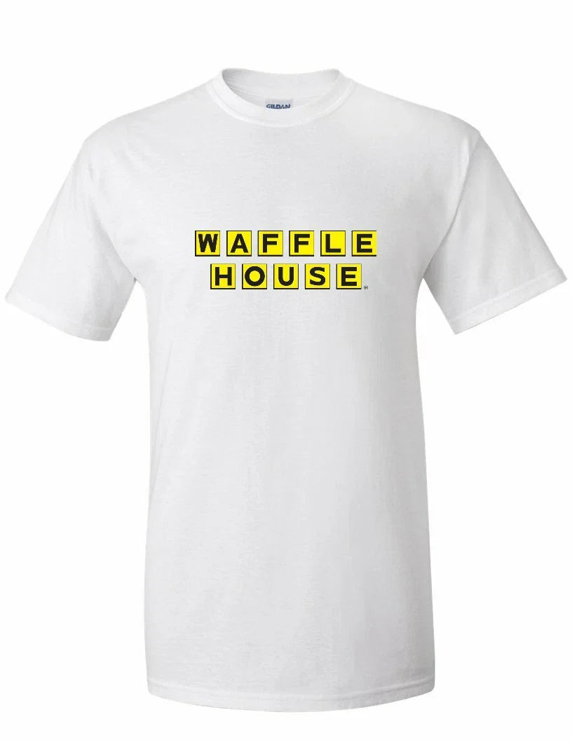 WAFFLE HOUSE Vintage logo Tee Shirt FUNNY Cool Food White Cotton T-shirt Unisex T-shirt, Sweatshirt, Hoodie, Long Sleeve Tee - T-Shirt, Sweatshirt, Hoodie
