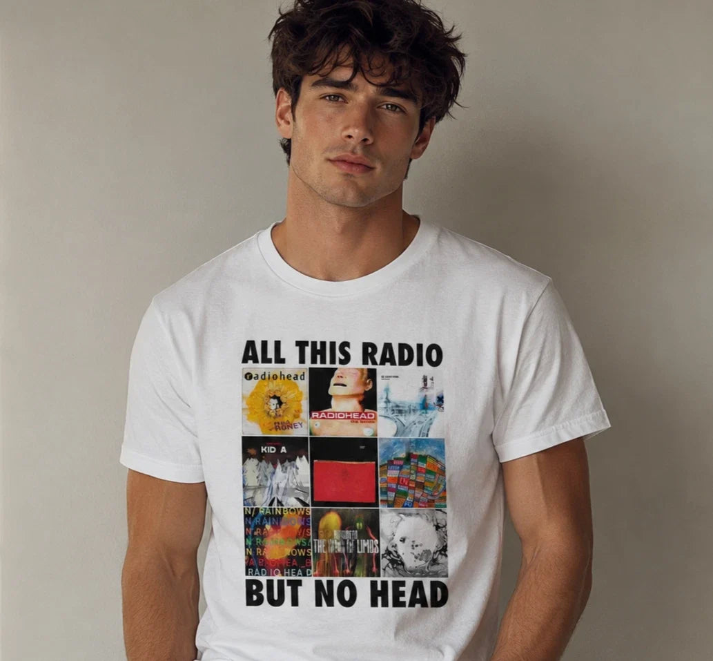 All This Radio But No Head T-Shirt Funny Joke White Graphic Gift Unisex Adult Unisex T-shirt, Sweatshirt, Hoodie, Long Sleeve Tee - T-Shirt, Sweatshirt, Hoodie