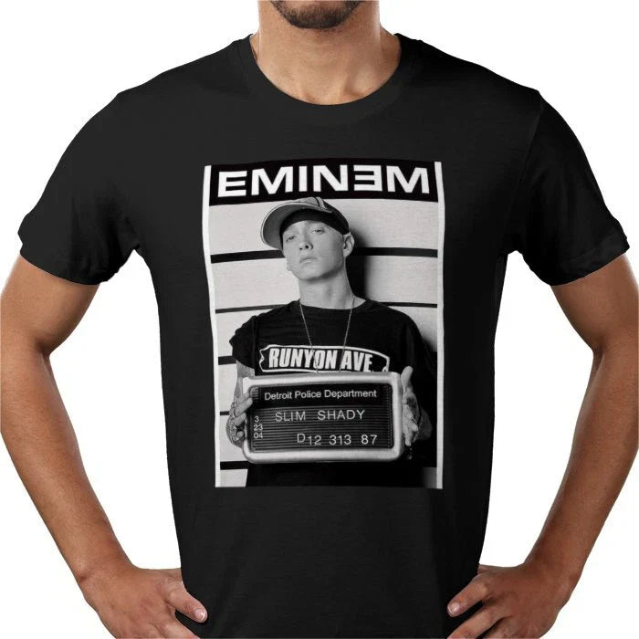 Eminem mugshot hip hop rap dre music pop art t-shirt tee - all sizes & 3 colours Unisex T-shirt, Sweatshirt, Hoodie, Long Sleeve Tee - T-Shirt, Sweatshirt, Hoodie