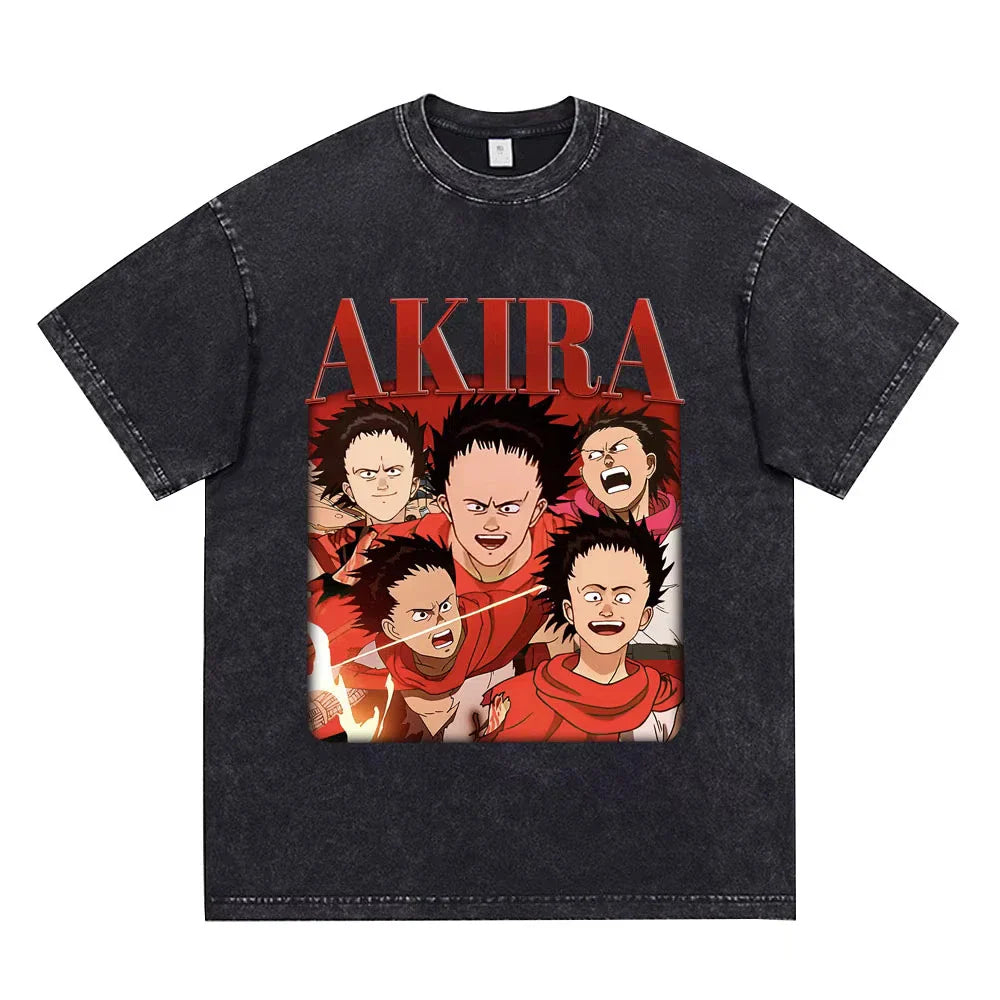 Akira Anime Shotaro Kaneda Washed Black Graphic Shirt Vintage Y2K Streetwear Tee Unisex T-shirt, Sweatshirt, Hoodie, Long Sleeve Tee - T-Shirt, Sweatshirt, Hoodie