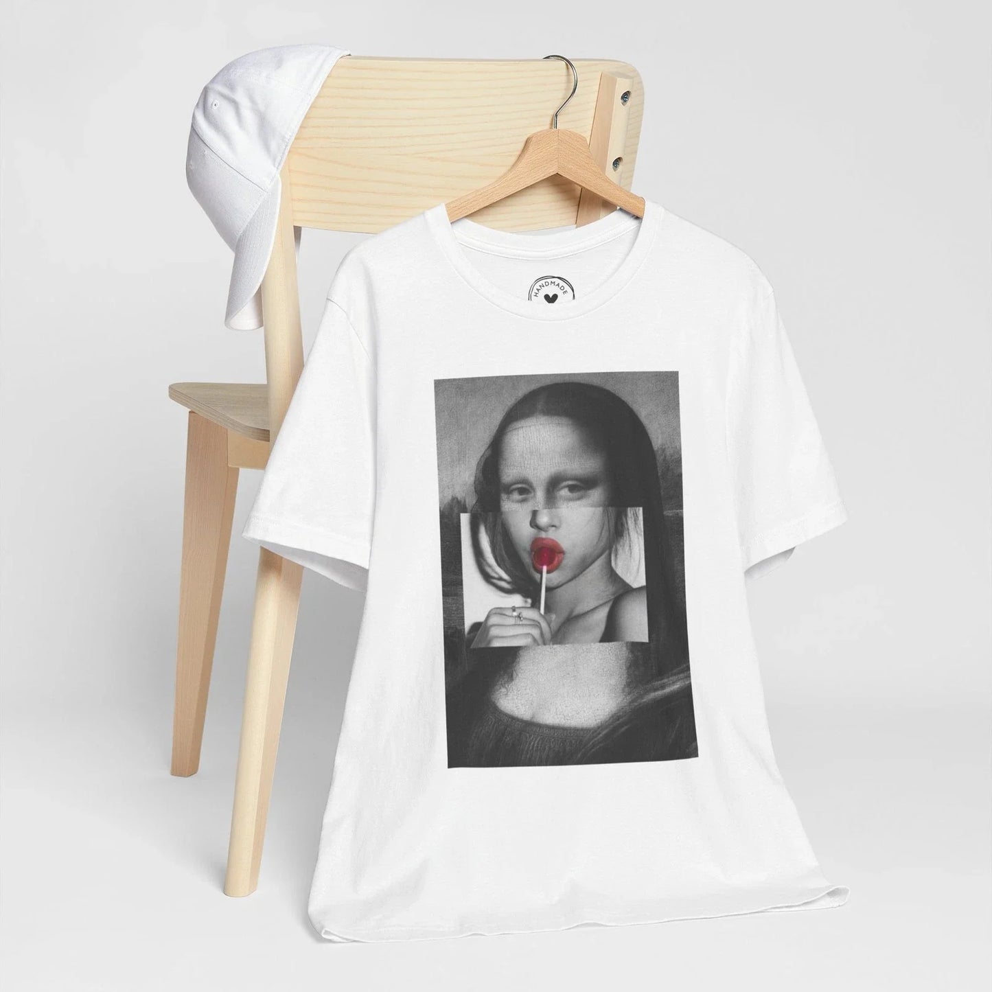 Mona Lisa Stylish Graphic Tee with Artistic Twist Unisex T-shirt, Sweatshirt, Hoodie, Long Sleeve Tee - T-Shirt, Sweatshirt, Hoodie