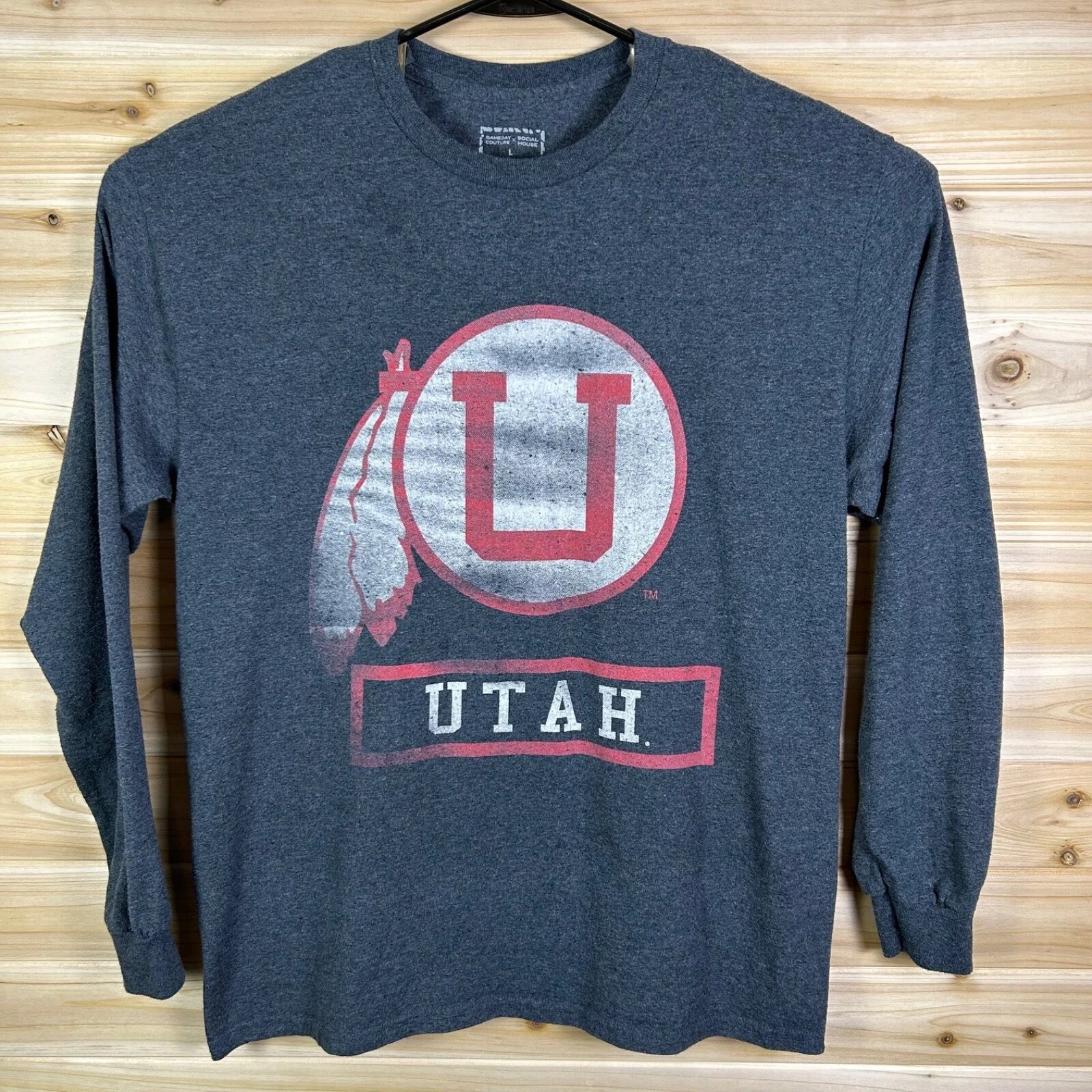 University of Utah T-Shirt Mens Large Gray Gameday Couture Utah Utes Long Sleeve Unisex T-shirt, Sweatshirt, Hoodie, Long Sleeve Tee - T-Shirt, Sweatshirt, Hoodie