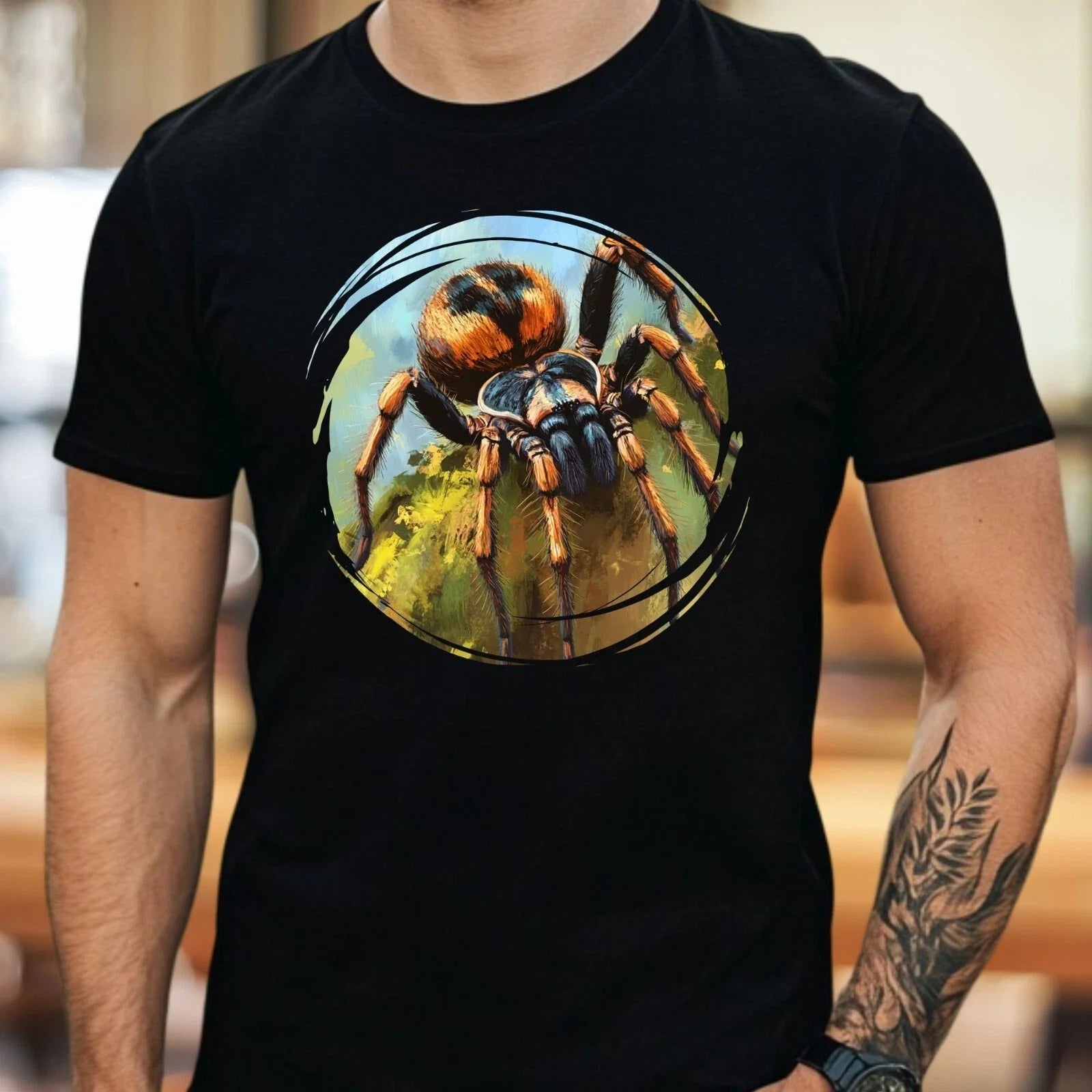 Mens Tarantula Motif Cotton T-Shirt Size XS to 5XL Unisex T-shirt, Sweatshirt, Hoodie, Long Sleeve Tee - T-Shirt, Sweatshirt, Hoodie