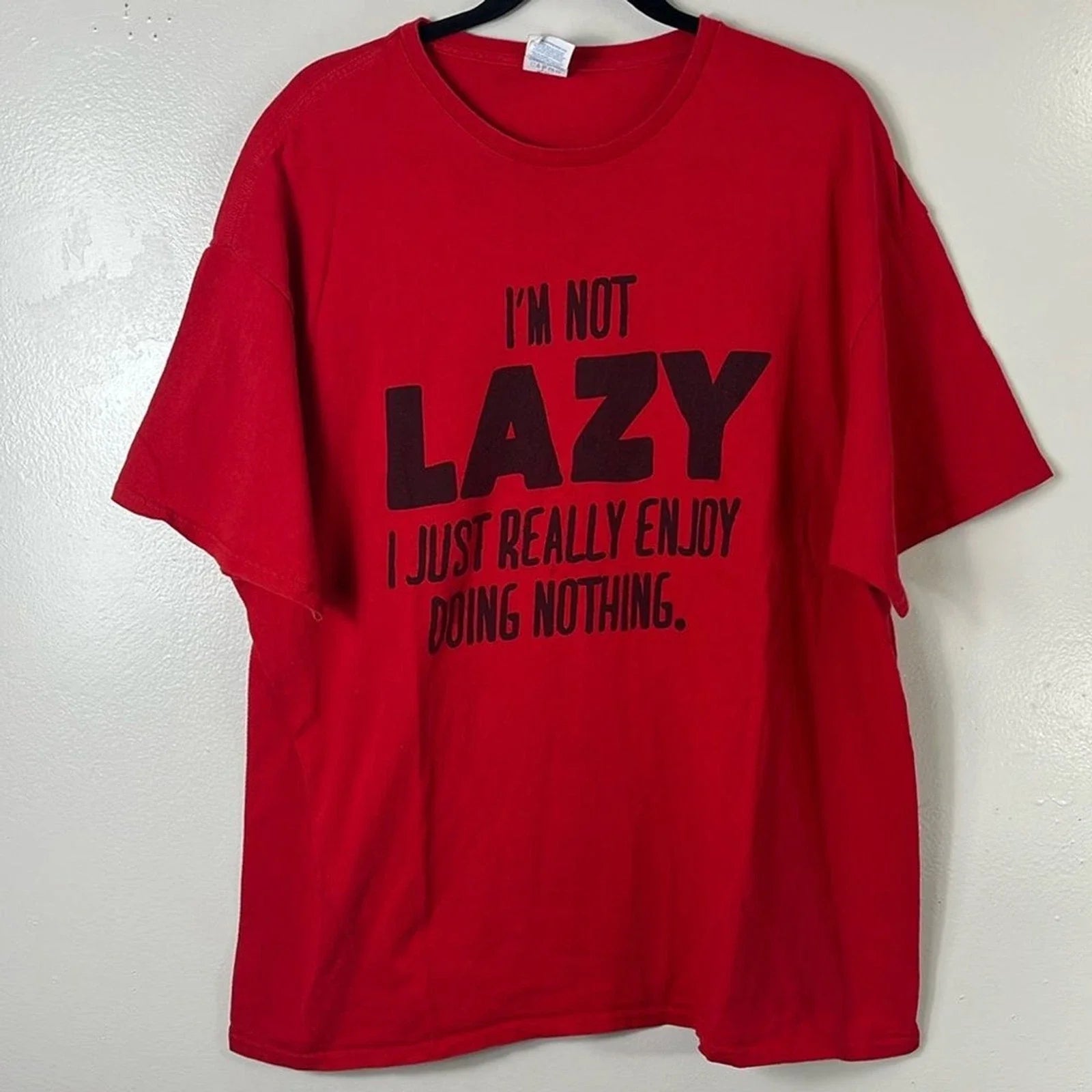 Delta I'm Not Lazy I Just Really Enjoy Doing Nothing Red Tee shirt Mens 2XL Unisex T-shirt, Sweatshirt, Hoodie, Long Sleeve Tee - T-Shirt, Sweatshirt, Hoodie