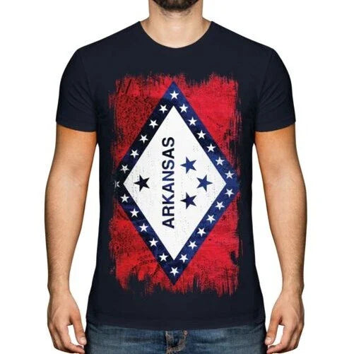 Arkansas State Grunge Flag Mens T-Shirt Arkansan Arkansawyer Jersey Gift Unisex T-shirt, Sweatshirt, Hoodie, Long Sleeve Tee - T-Shirt, Sweatshirt, Hoodie